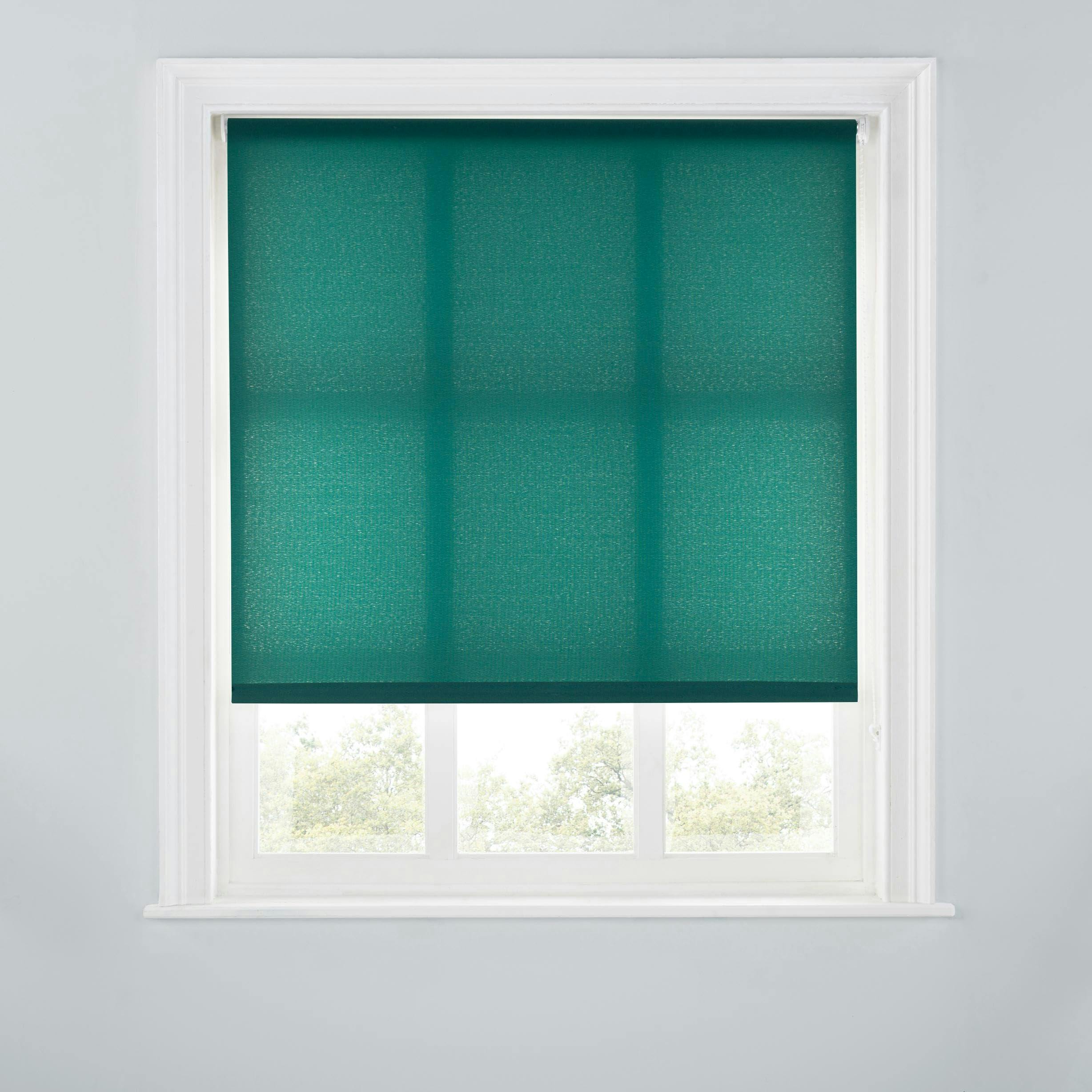 Rackhams Dark/Green Trimmable Daylight Roller Blind - 6Ft - 180Cm(W) X 170Cm(L)