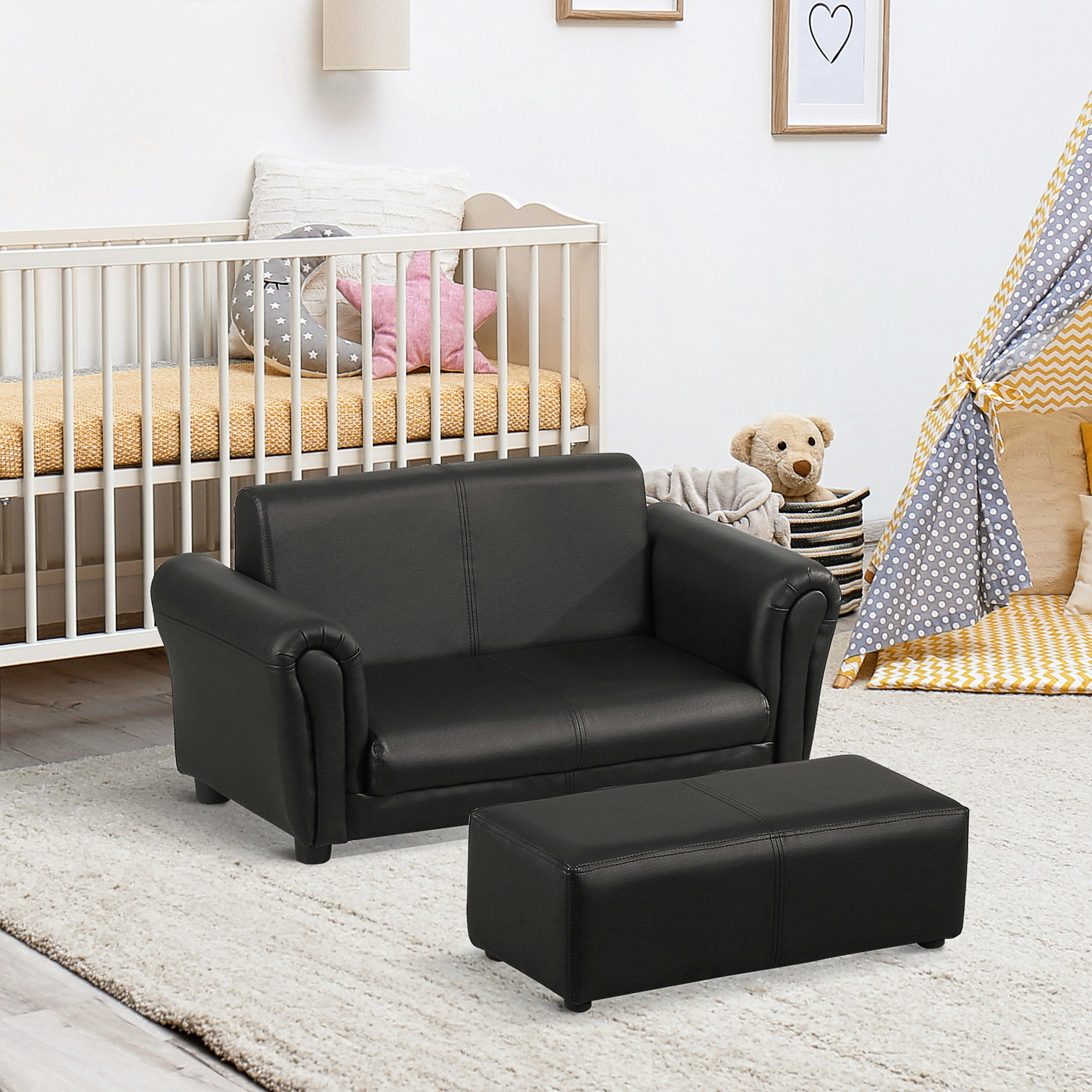 Rackhams Kids Sofa 2 Seater Childrens Armchair Furniture Bedroom Playroom