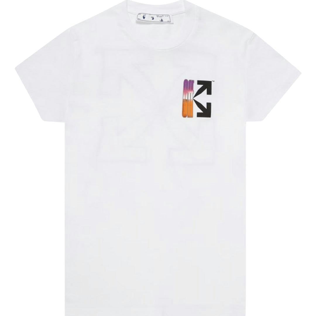 Off-White Unisex White Off- Off Adult Gradient Logo Slim T-Shirt - S - 100% Cotton
