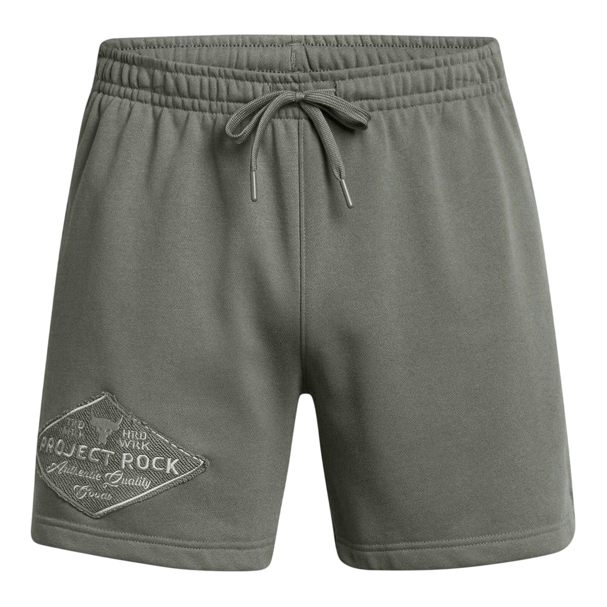 Under Armour Men's Green Project Rock Sweat Shorts - L - 73% Cotton/27% Polyester
