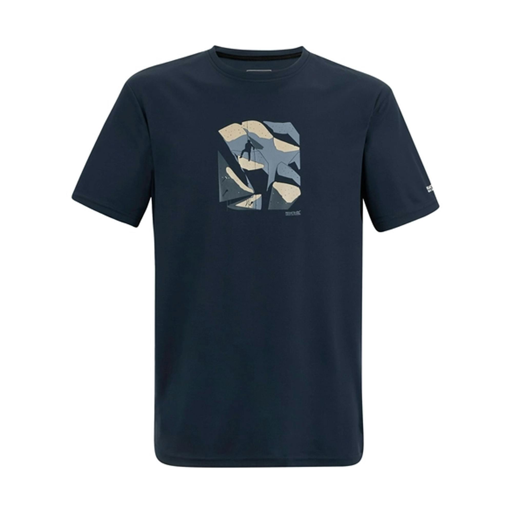 Regatta Men's Fingal Rock Climber T-Shirt - Navy - L - Navy - 50% Polyester/50% Recycled Polyester