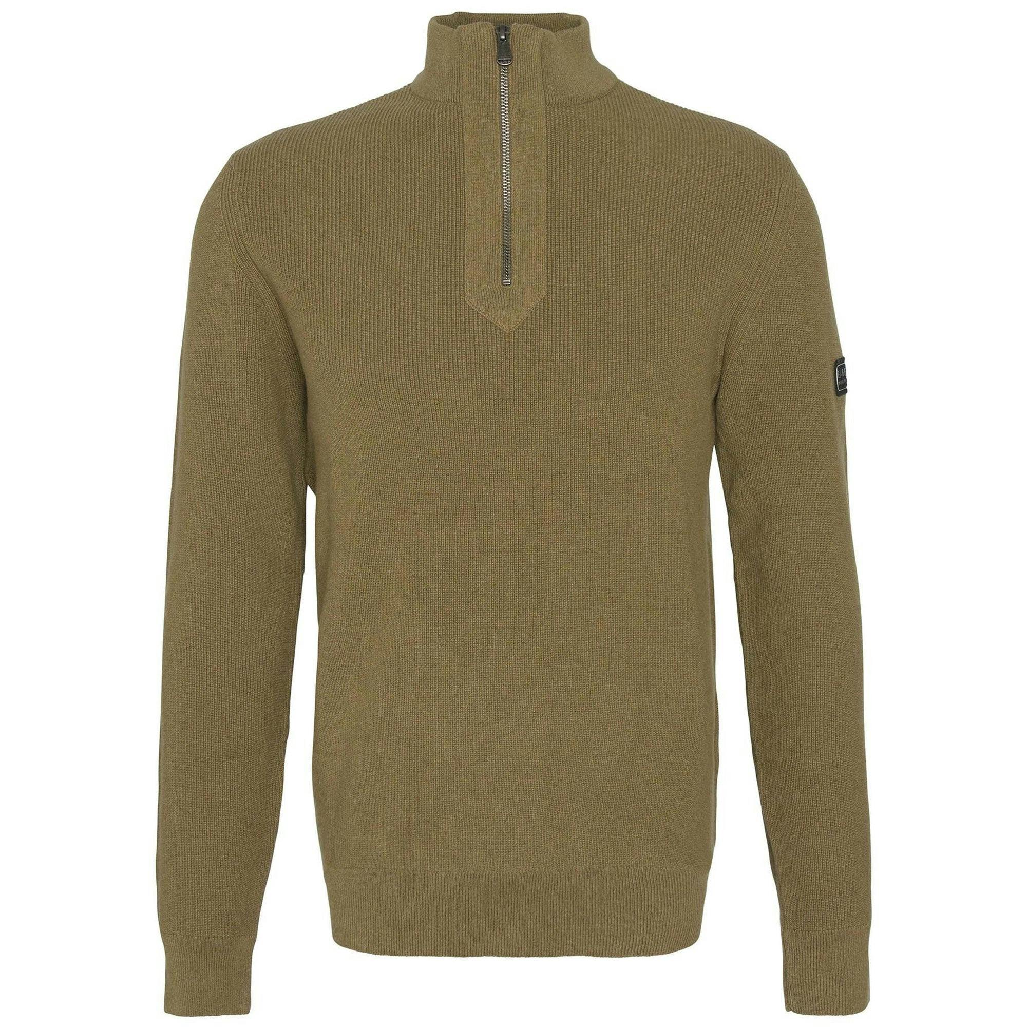 Barbour International Crawley Half-Zip Knit - Bleached Olive - XX-Large