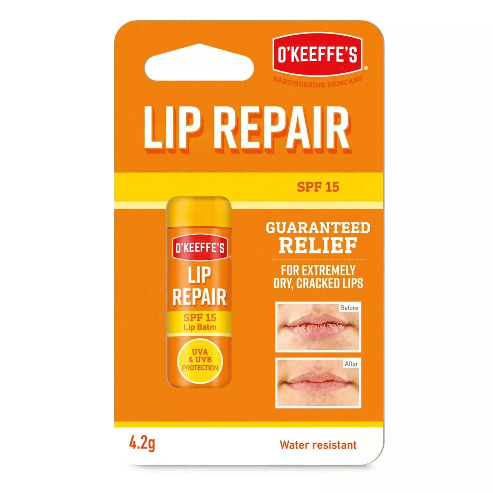 O'Keeffe's Lip Repair and Protect SPF 15, 4.2g – For Extremely Dry, Cracked Lips | Water Resistant, 24 HR Moisturisation & Protects Against UVA & UVB Rays - Image 17