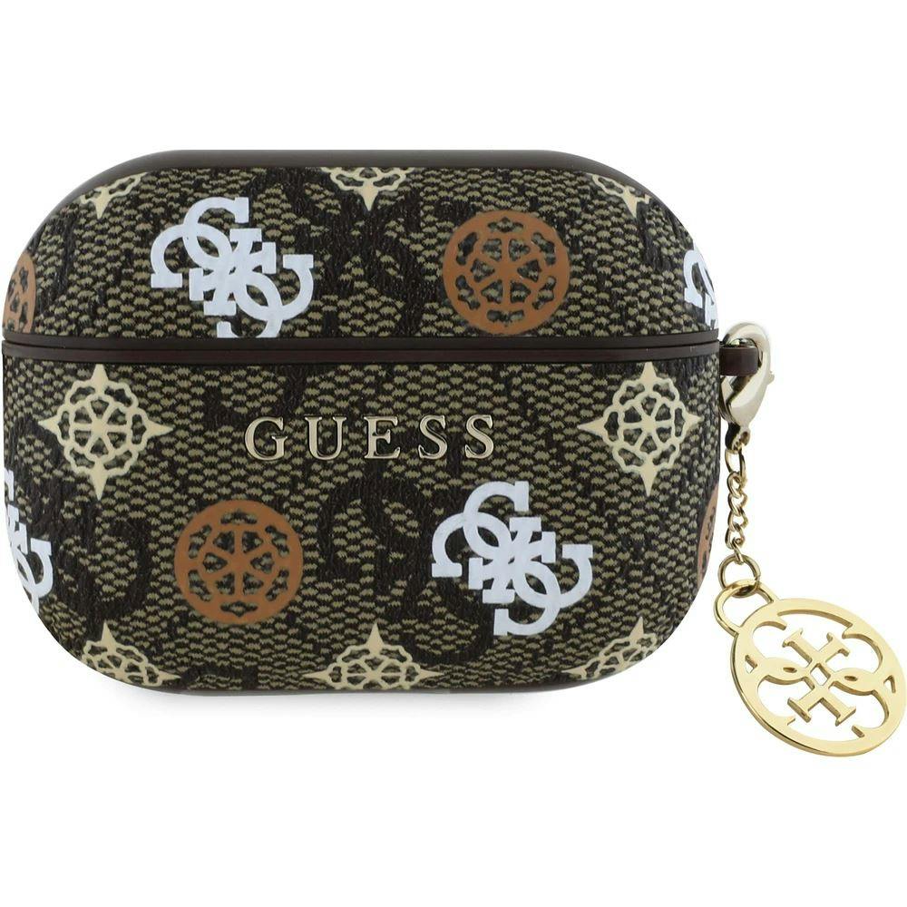 Guess Brown Pu 4G Peony Charm Case For Airpods 3 - Gua3p4rpew