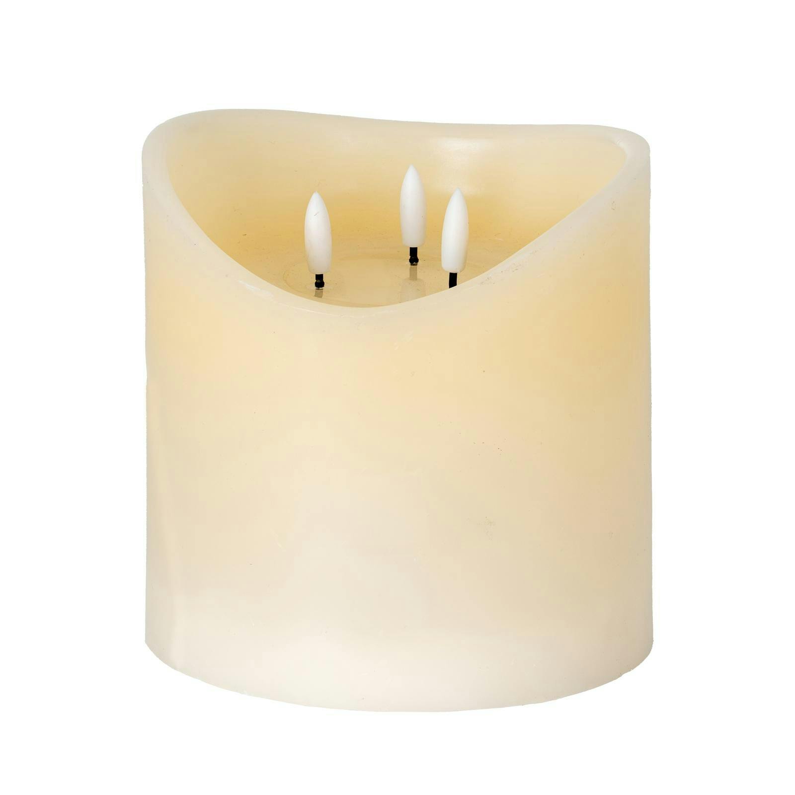 Hill Interiors Cream Luxe Collection Led Candle (Batteries Included) - One Size - 100% Mixed