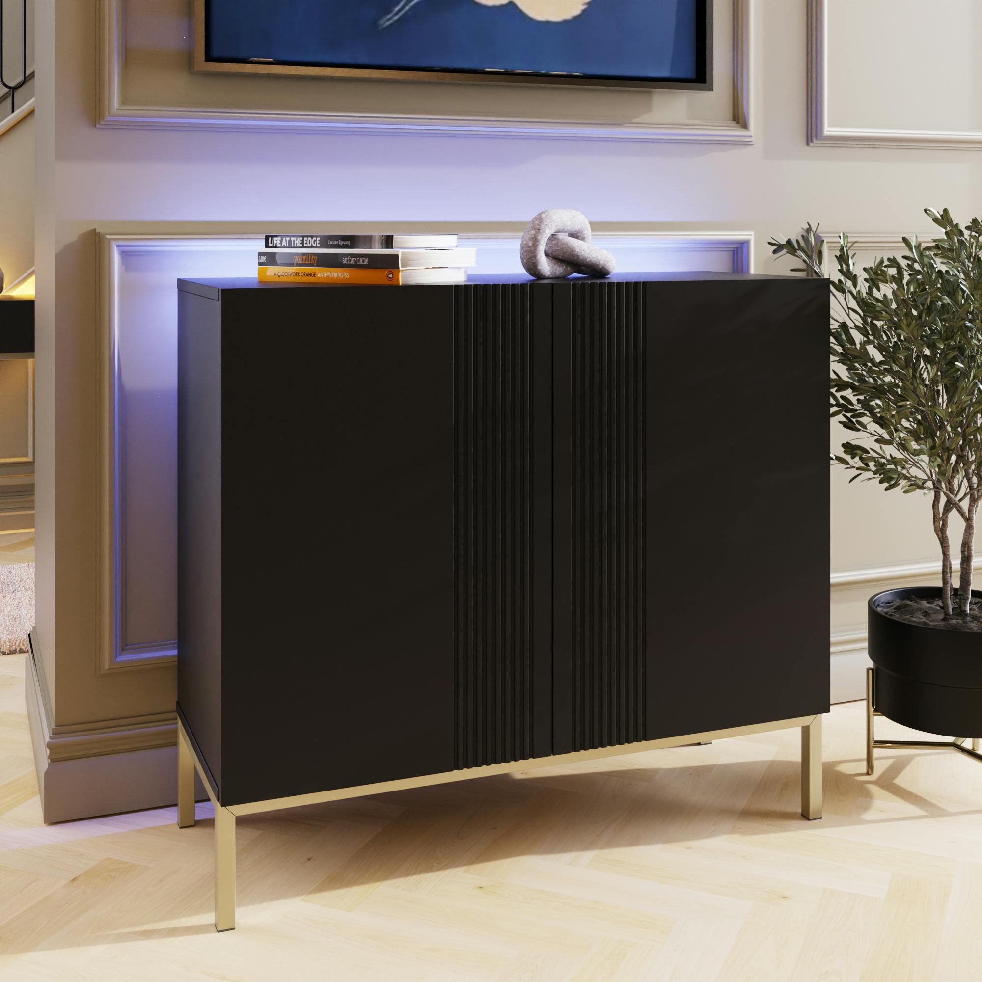 Rackhams Black Frank Olsen Iona Tall Sideboard