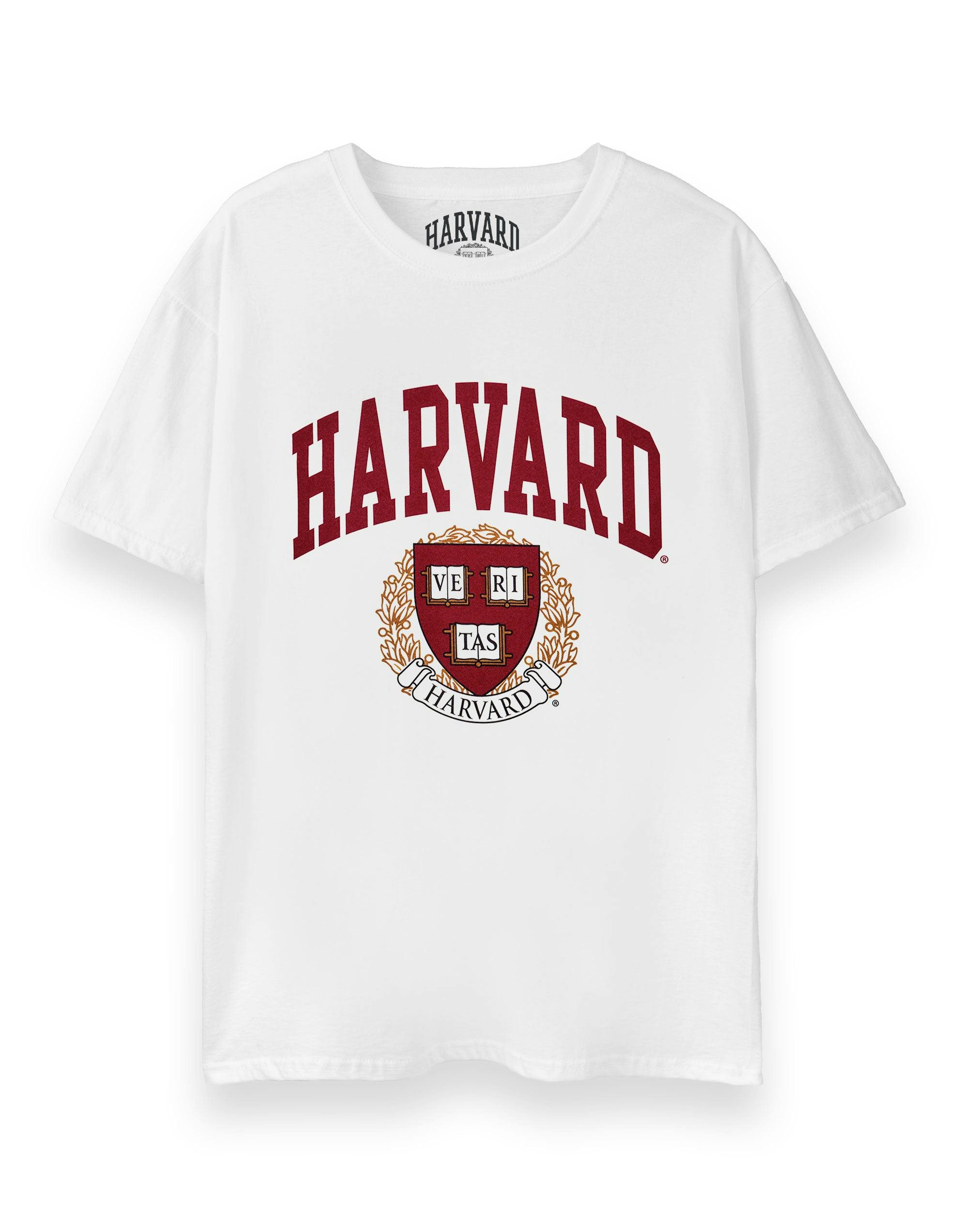 Vanilla Underground Unisex White Harvard Crest Logo Short Sleeved T-Shirt - XXX-Large