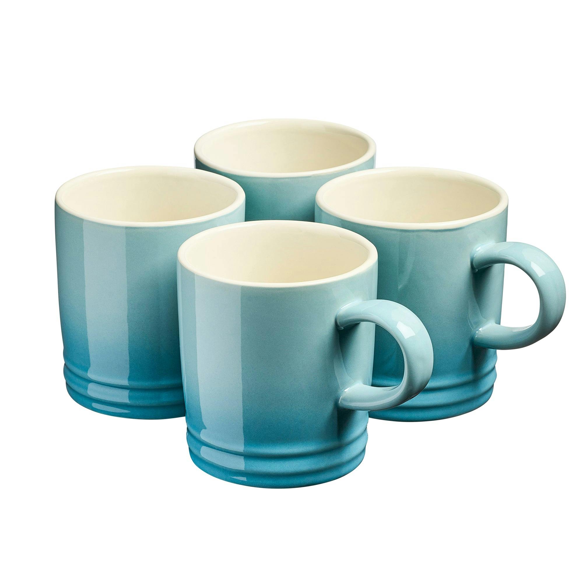 Cooks Professional Unisex Blue 4 Piece Colourful Tea Coffee Stoneware Midi Mug Set 240Ml In - Image 4