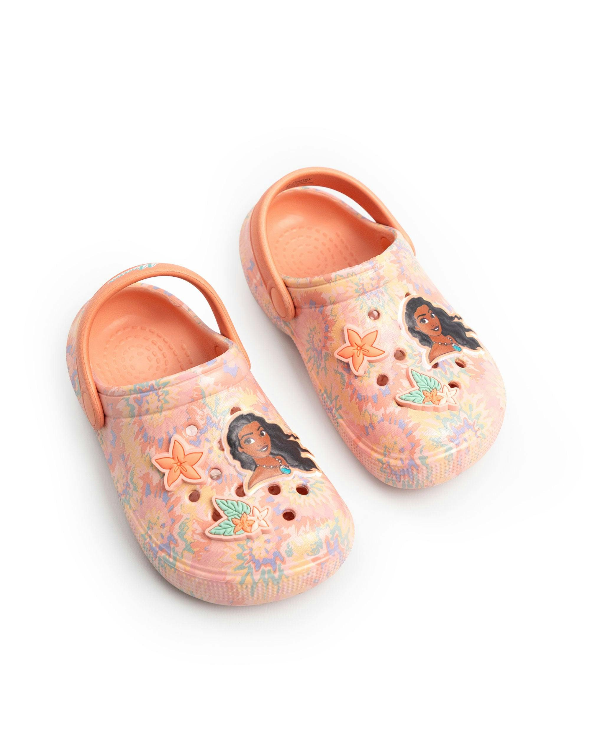 Vanilla Underground Girls Coral/Pink Disney Multicoloured Moana Clogs - 11 Uk Child