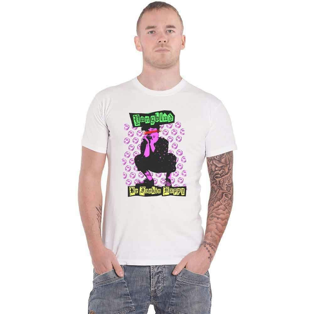 Paradiso Clothing Unisex White Paradiso Yungblud Punker Be Happy T Shirt - L