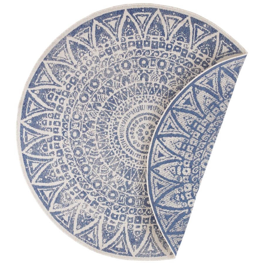 Hanse Home Blue Indoor - Outdoor Round Lilja Vintage Rug - Ø 200 Cm