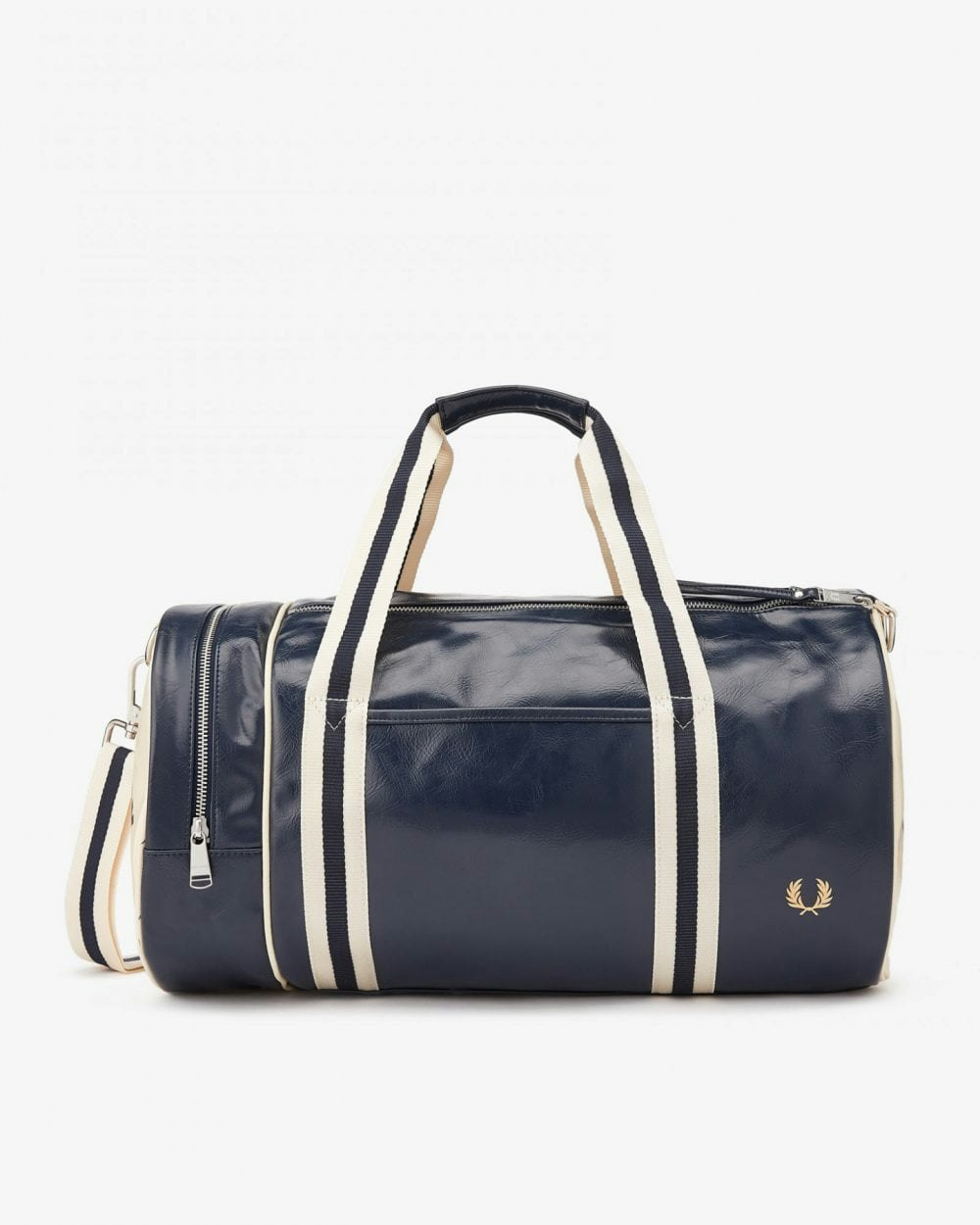 Fred Perry Nos Classic Barrel Bag - Navy/Ecru 635 - Navy/Ecru 635 - One Size