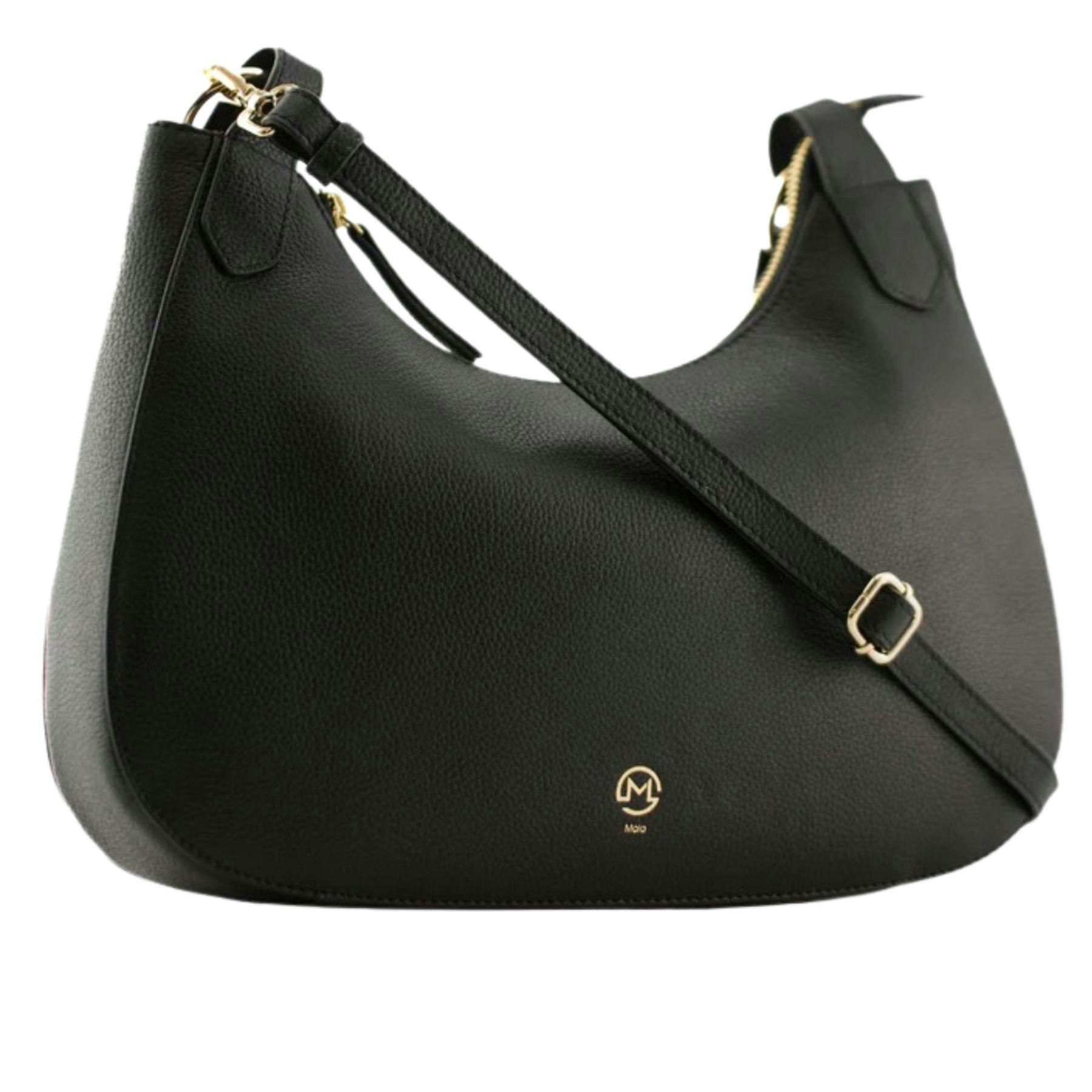 Mala Leather Black Monroe Collection Leather Slouch Bag - One Size - Leather