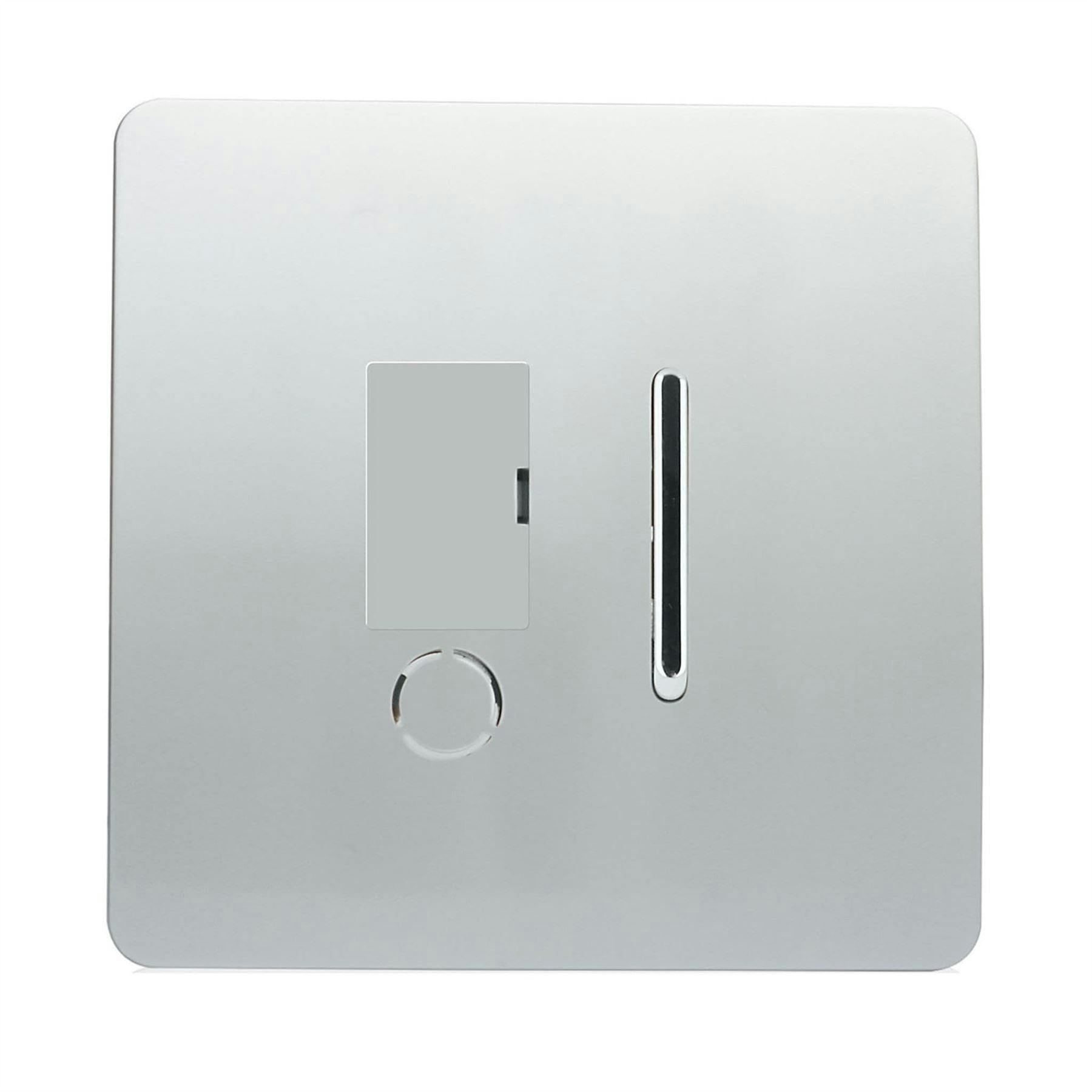 Trendi Artistic Modern Glossy Screwless Fused Spur Switch Silver - Image 7