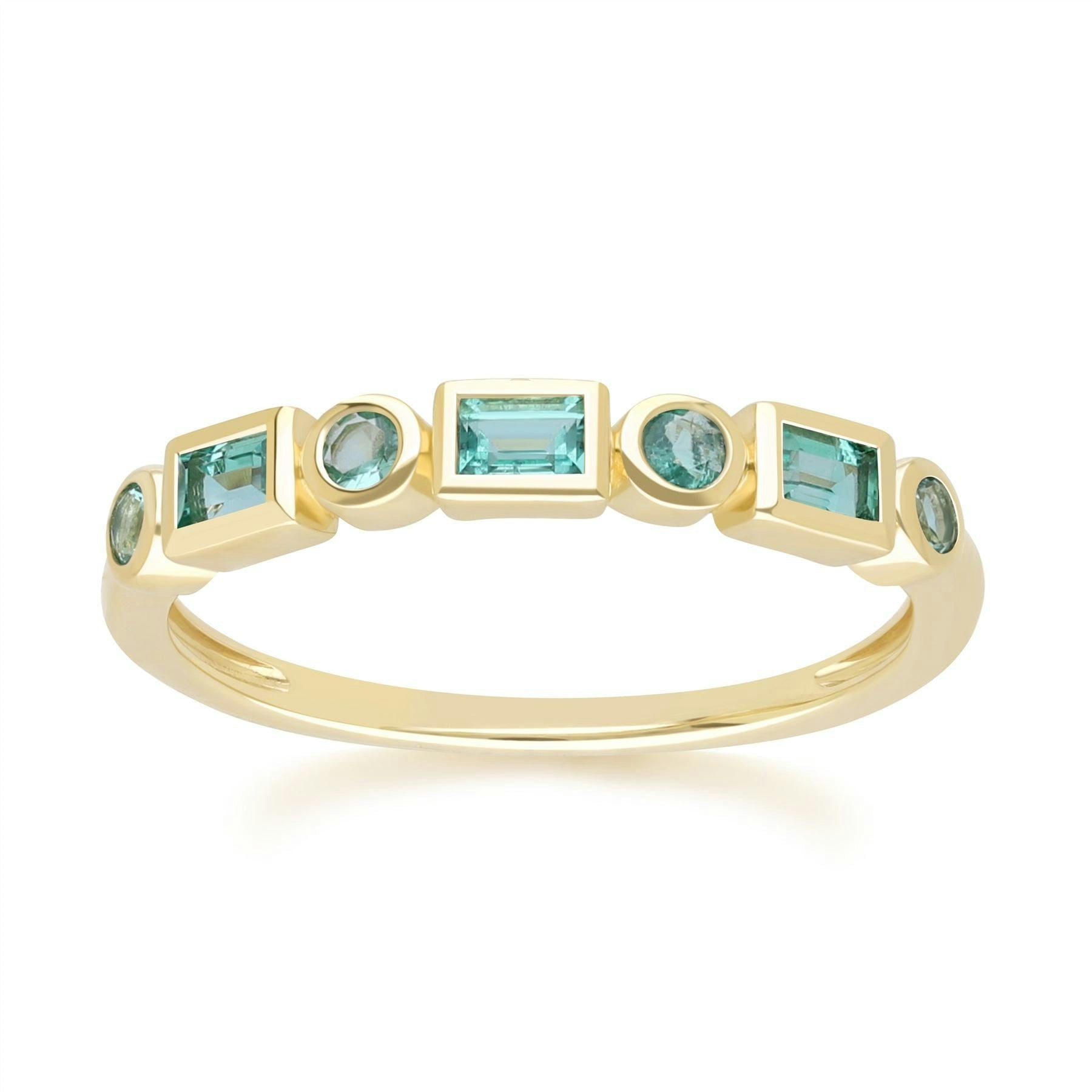 Gemondo Yellow/Gold Classic Emerald Eternity Ring In 9Ct - N