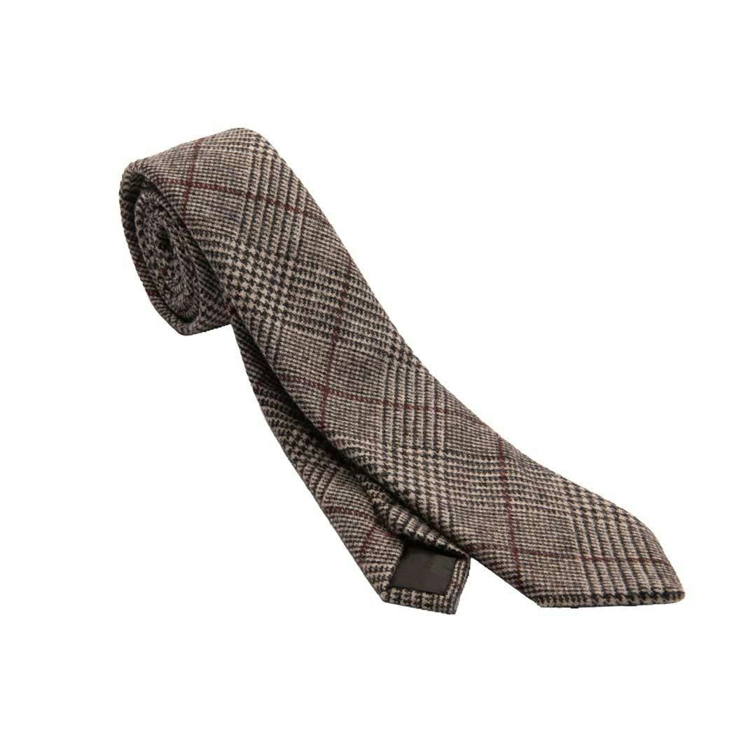 Heritage Traditions Grey Box Check Tweed Tie - Prince Of Wales