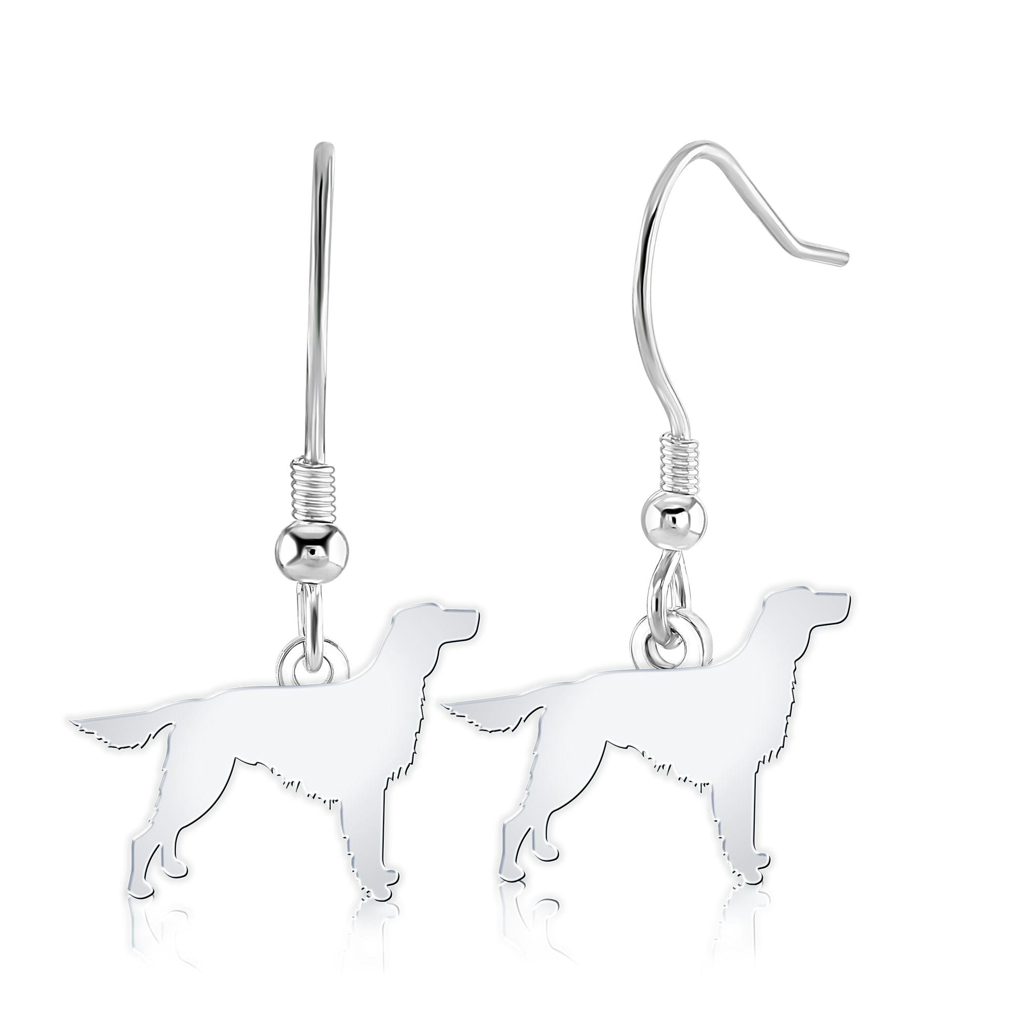 Mylee London Silver Irish Setter Silhouette Earrings - No - Hook