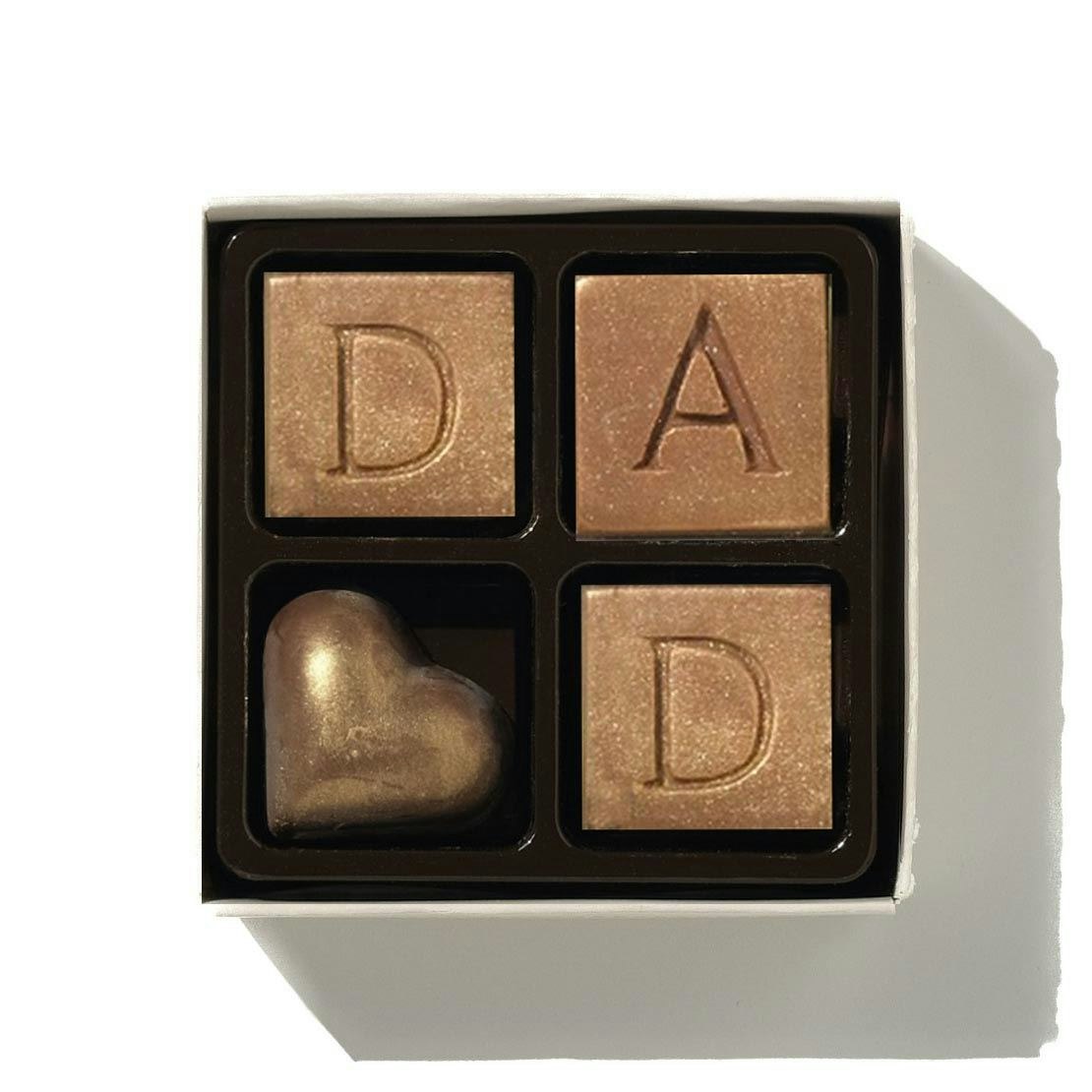 Choc On Choc White/Dark/Gold Dad Chocolate Box