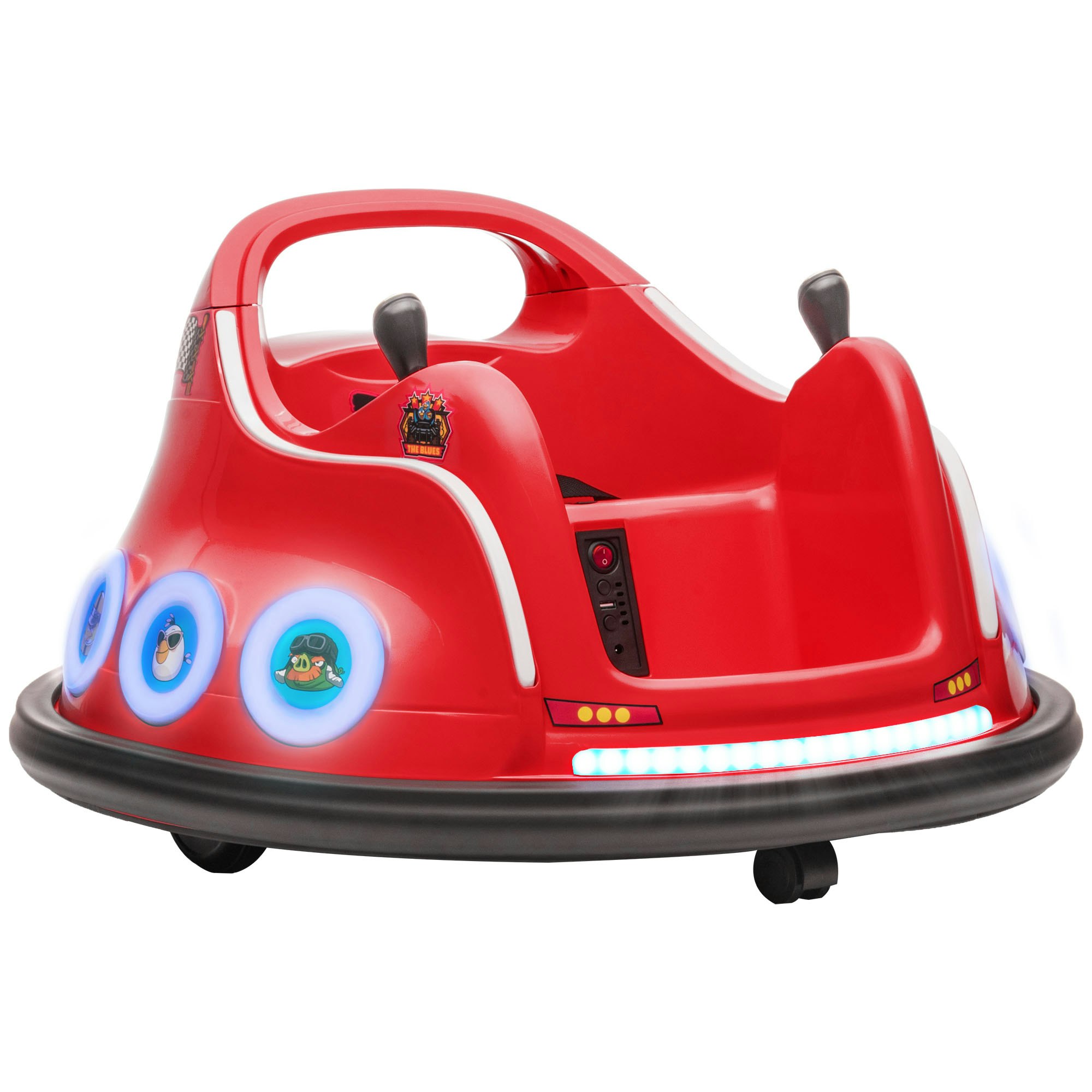 Aiyaplay Red Angry Bird Licensed Bumper Car For Kids W/ Joysticks