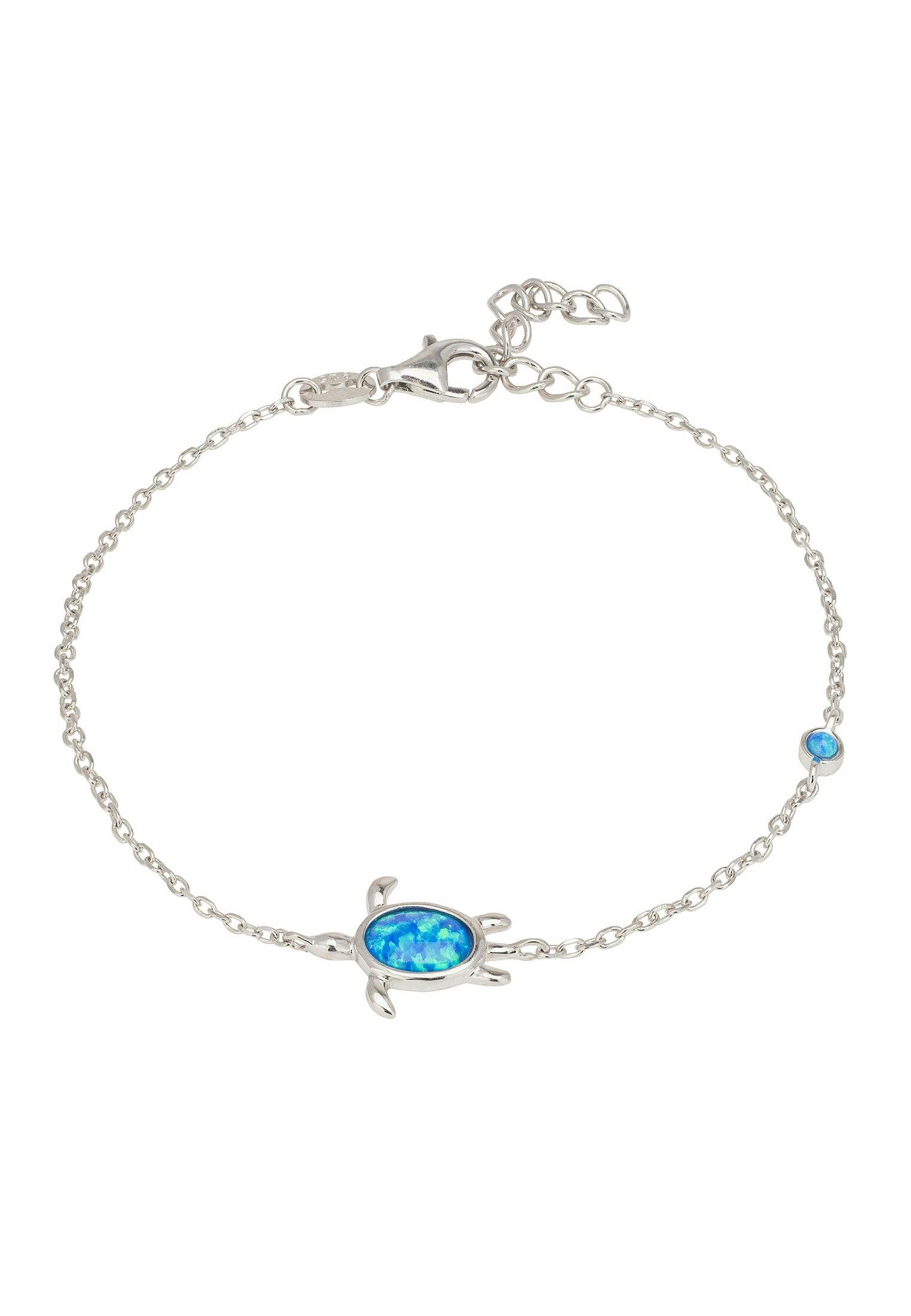Latelita Blue/Silver Turtle Opalite Bracelet