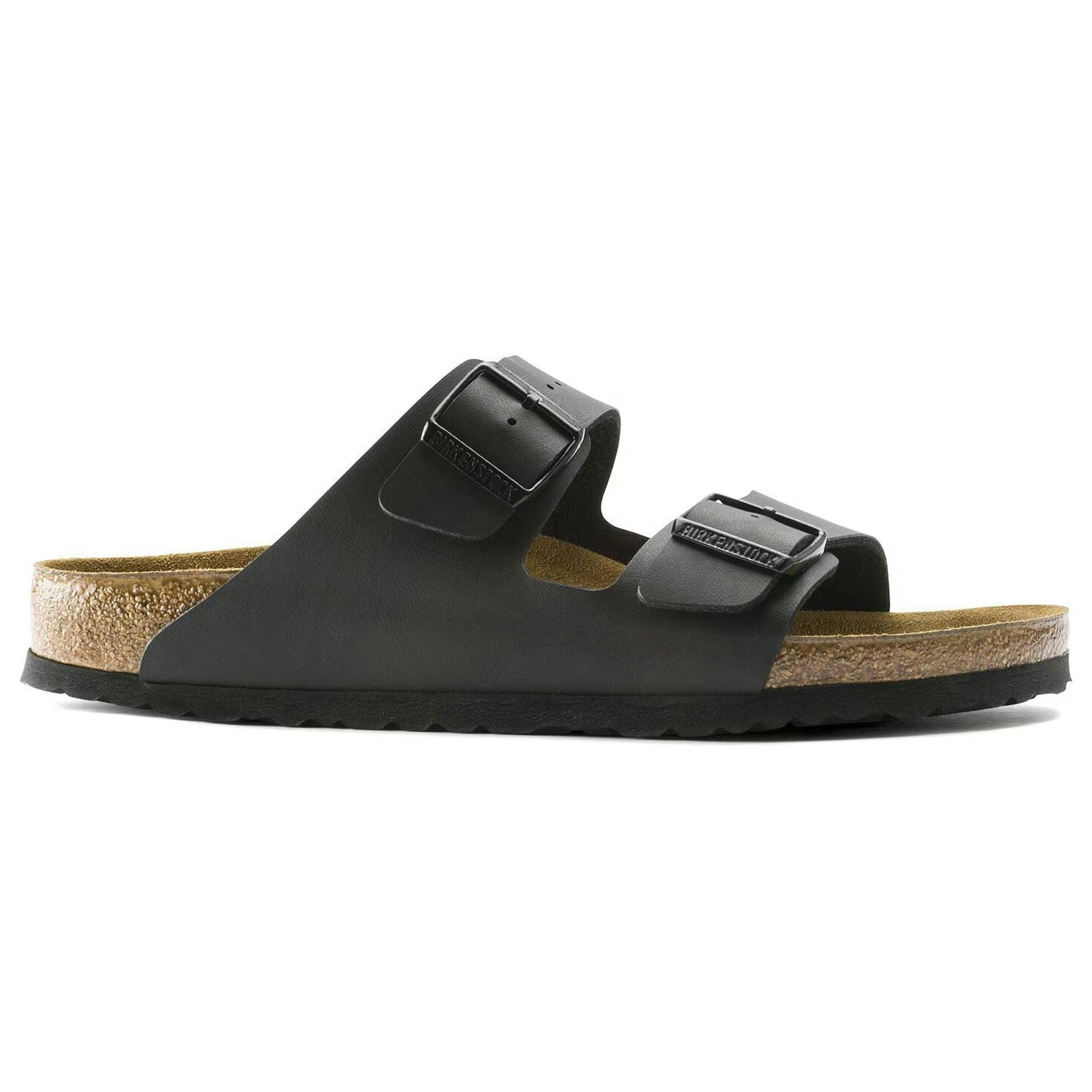 Birkenstock Men's Black Arizona Birko-Flor Sandals - 40