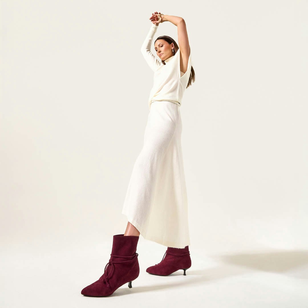 Calla Women's Maisie - Cherry Suede Boots - Uk 4 / Eu 37