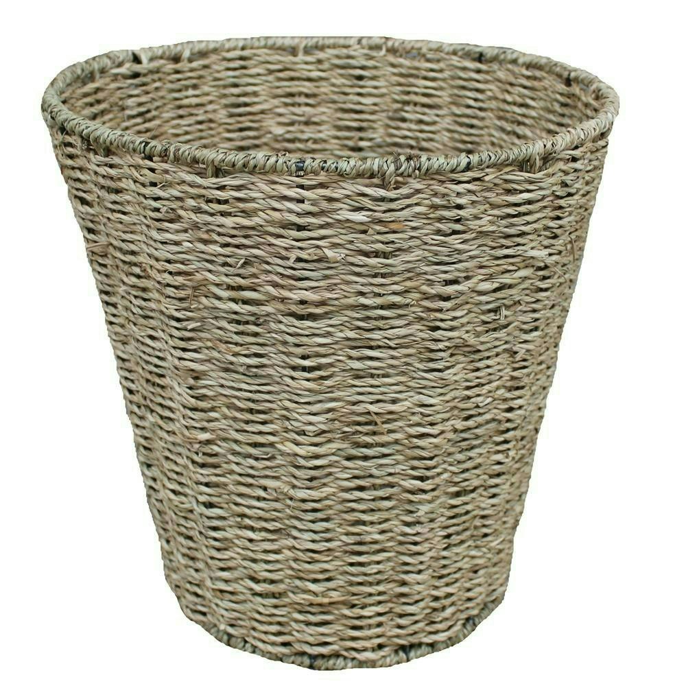 Red Hamper Seagrass Round Waste Paper Basket