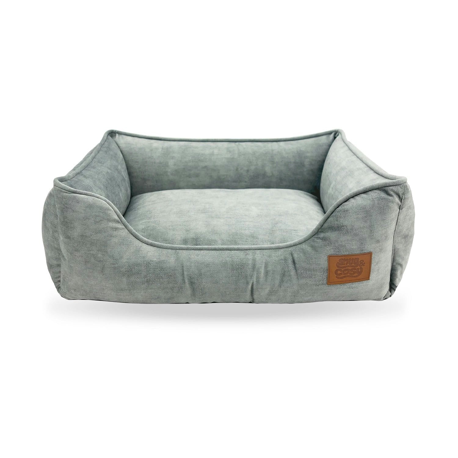 Snug And Cosy Pets Grey Eco Rectangle Bed - L