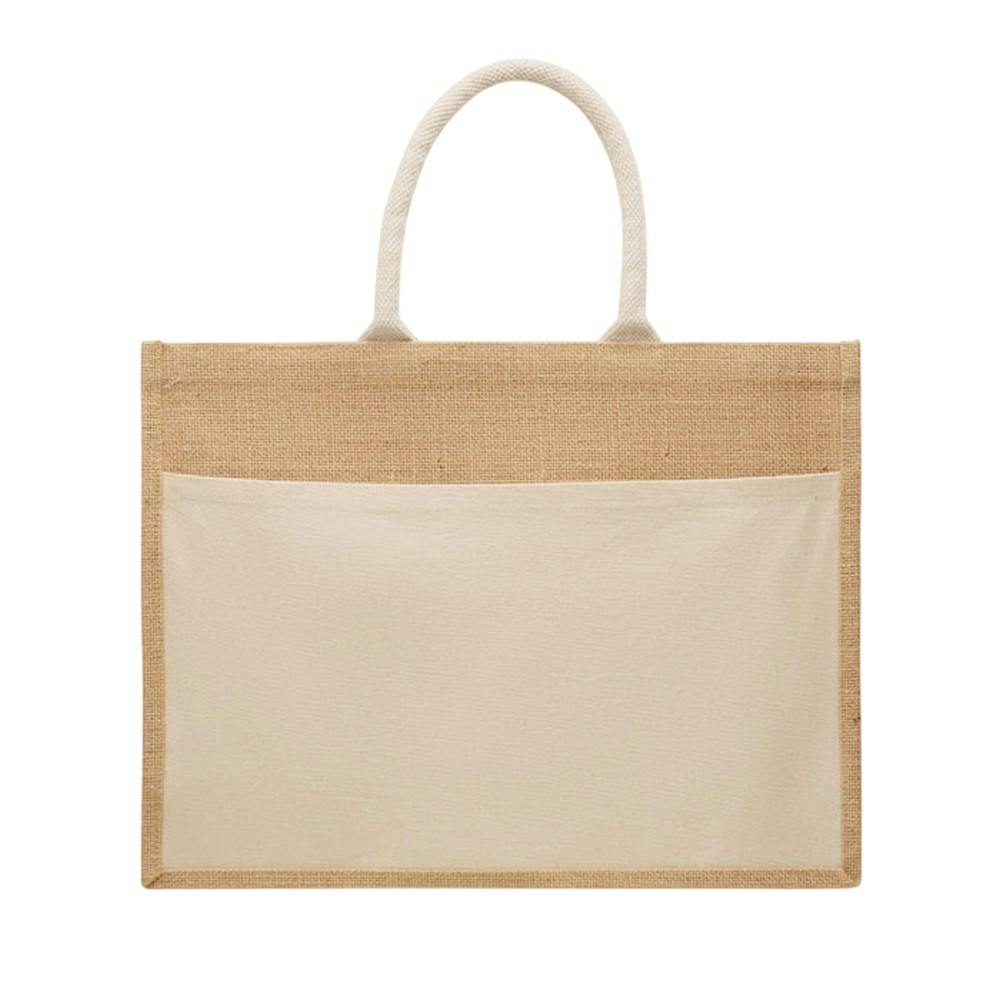 Midocean Beige Baga Jute Shopper Bag - One Size