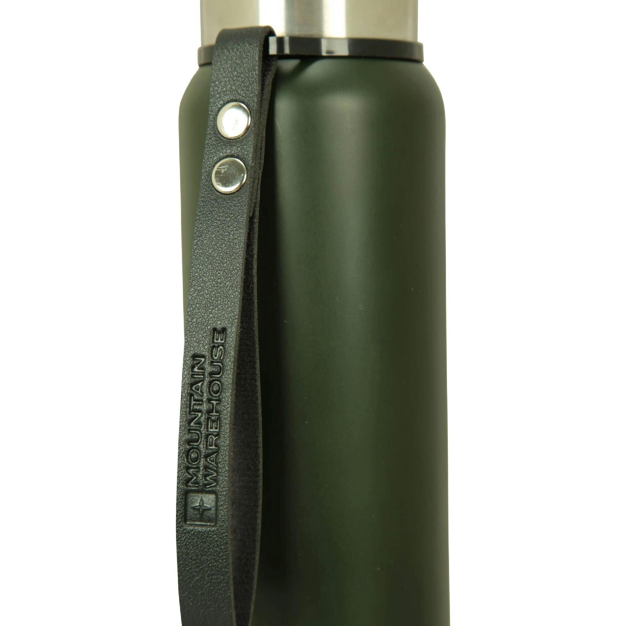 Mountain Warehouse 1L Double Wall Insulated Flask with Leakproof Screw Top Lid in Matte Green - Image 3