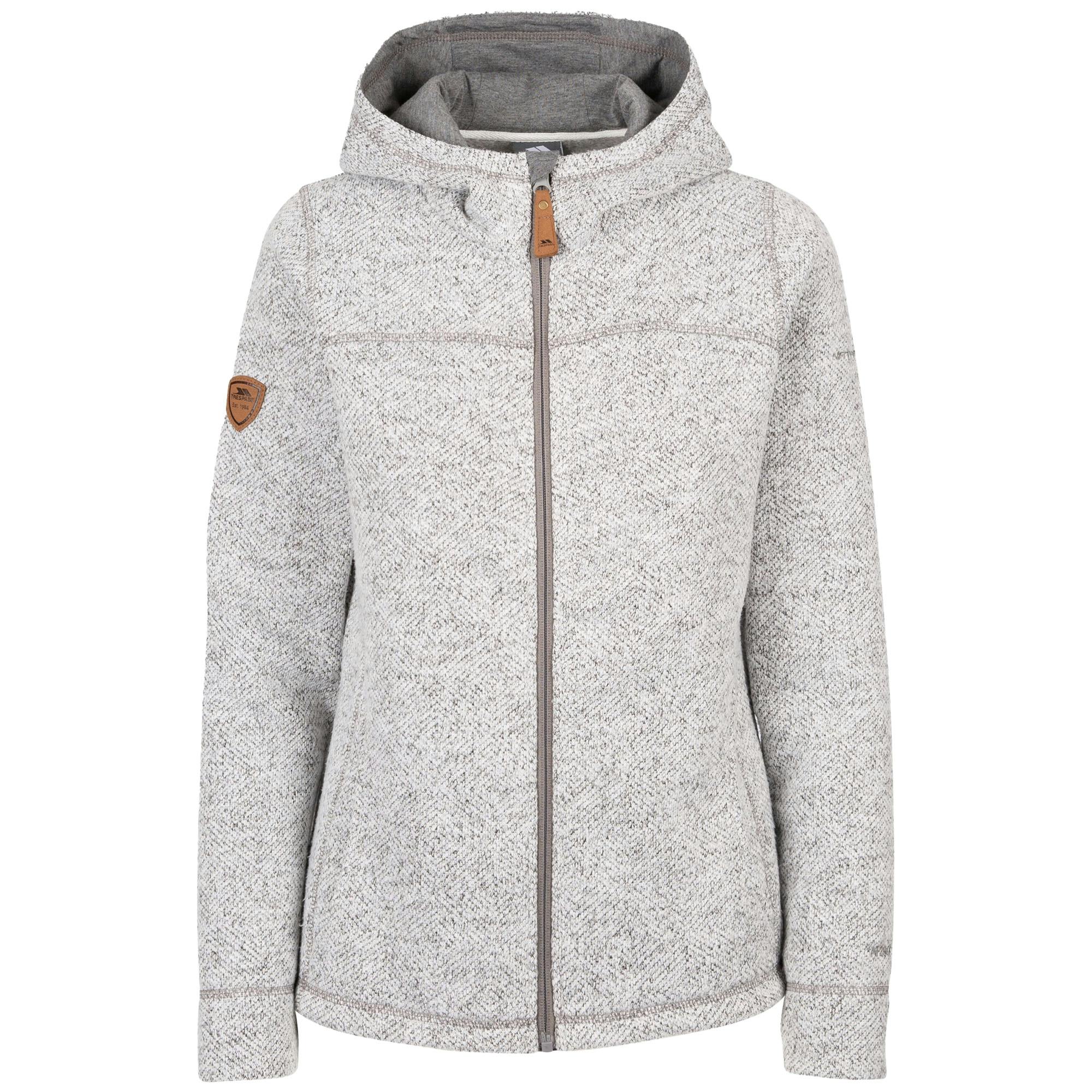 Trespass Women's Grey Reserve Hooded Fleece - Storm - 2XS - Storm - 100% Polyester
