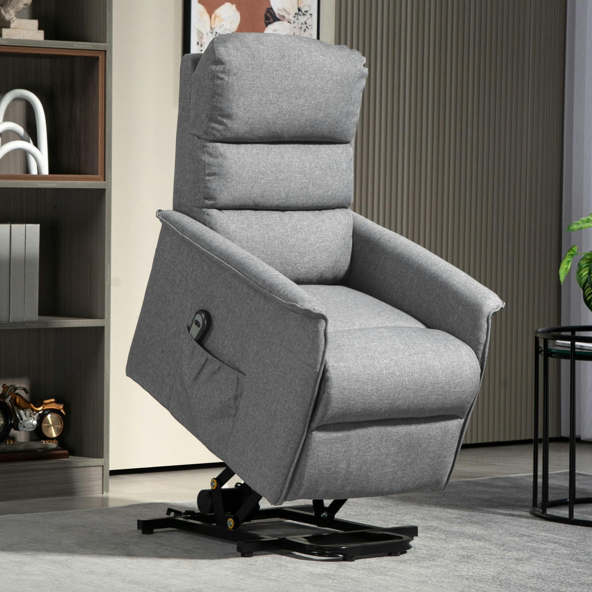 Homcom Power Lift Recliner Electric Reclining Chair With Remote