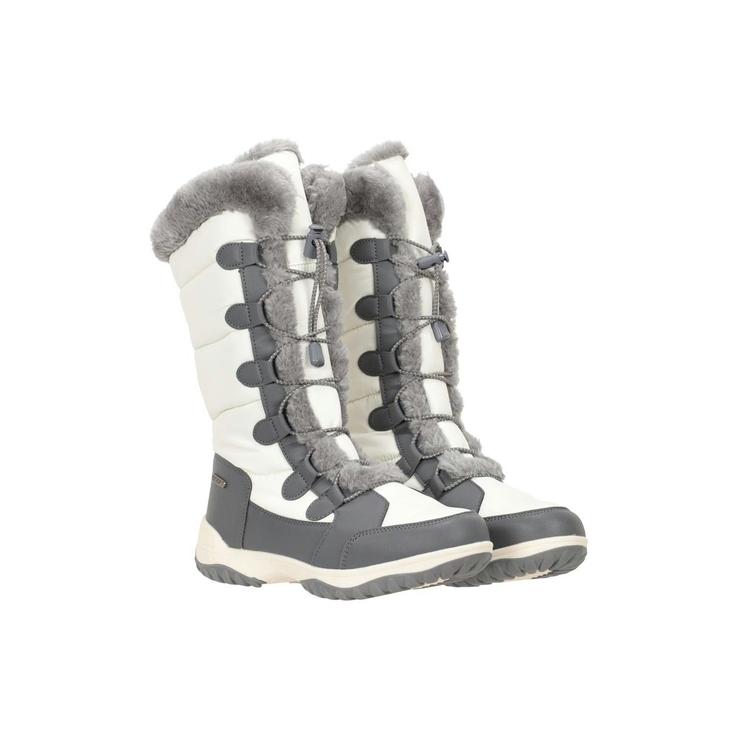 Mountain Warehouse Women's White Snowflake Extreme Long Snow Boots - 6 Uk - 100% Synthetic