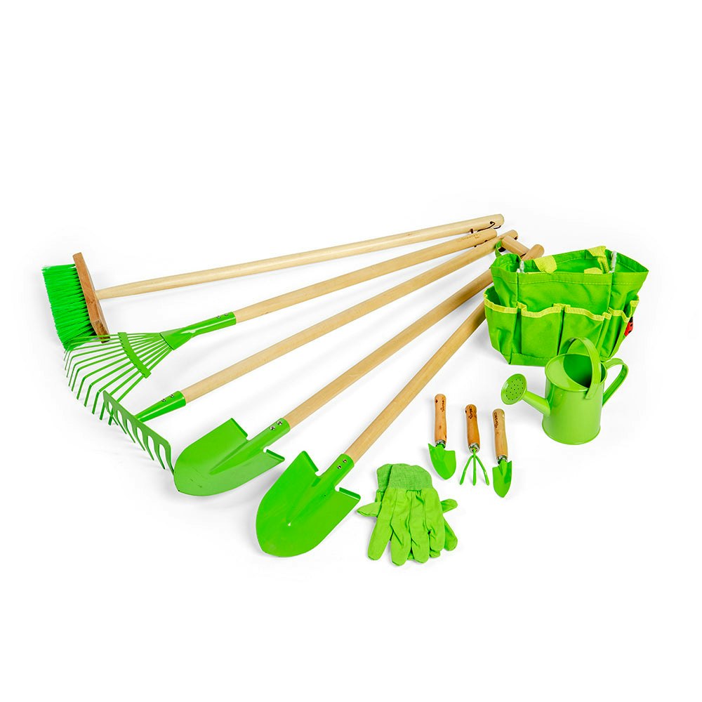 Bigjigs Toys Children's Long Handled Gardening Tool Bundle