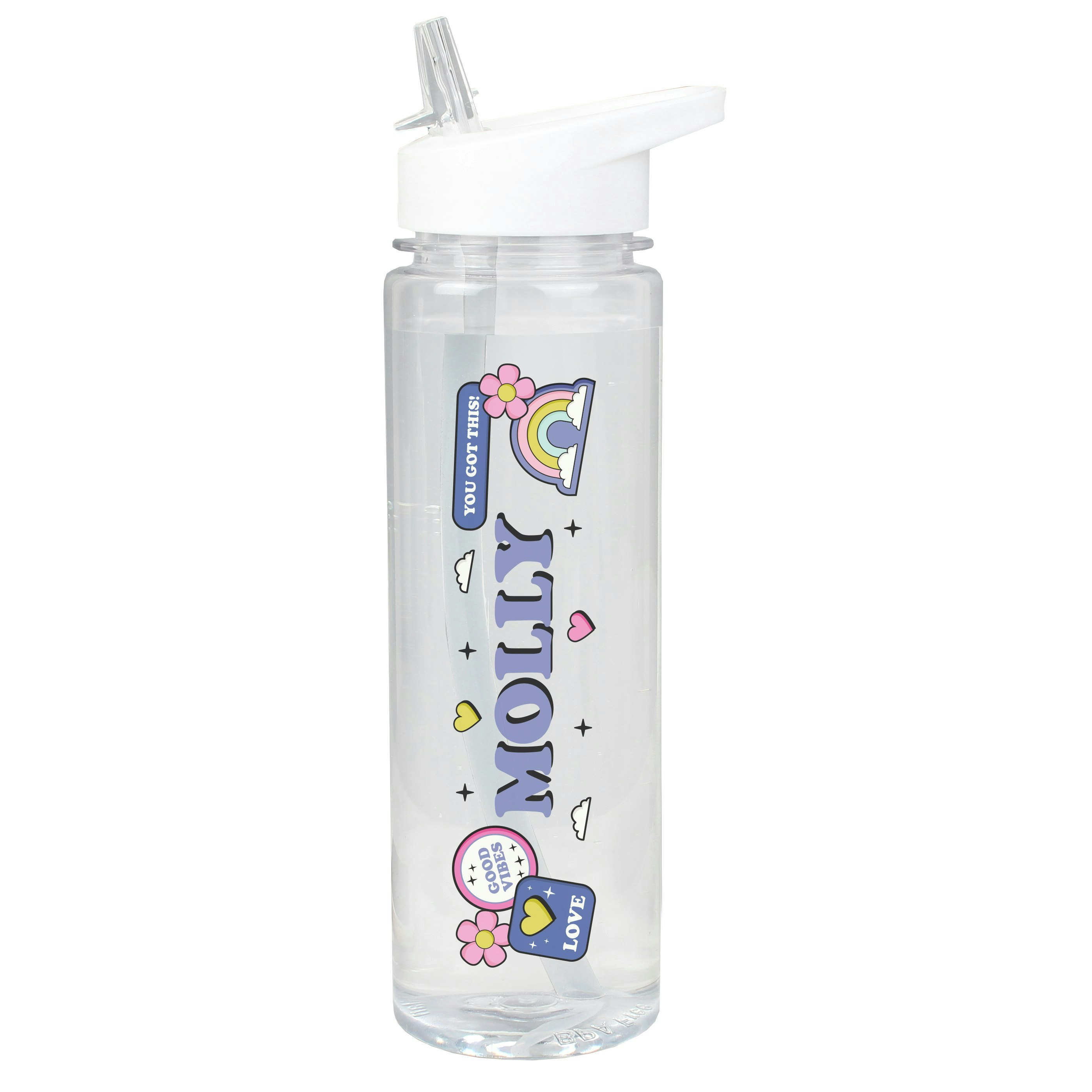 Personalised Memento Company White Personalised Good Vibes Water Bottle