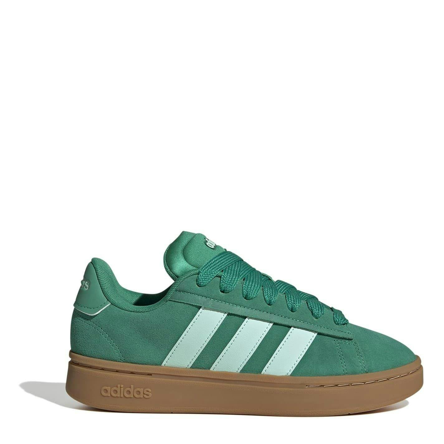 Adidas Women's Green Grand Court Alpha Leather Cloudfoam Trainers - /Mint - 5 Uk - /Mint - 100% Mixed