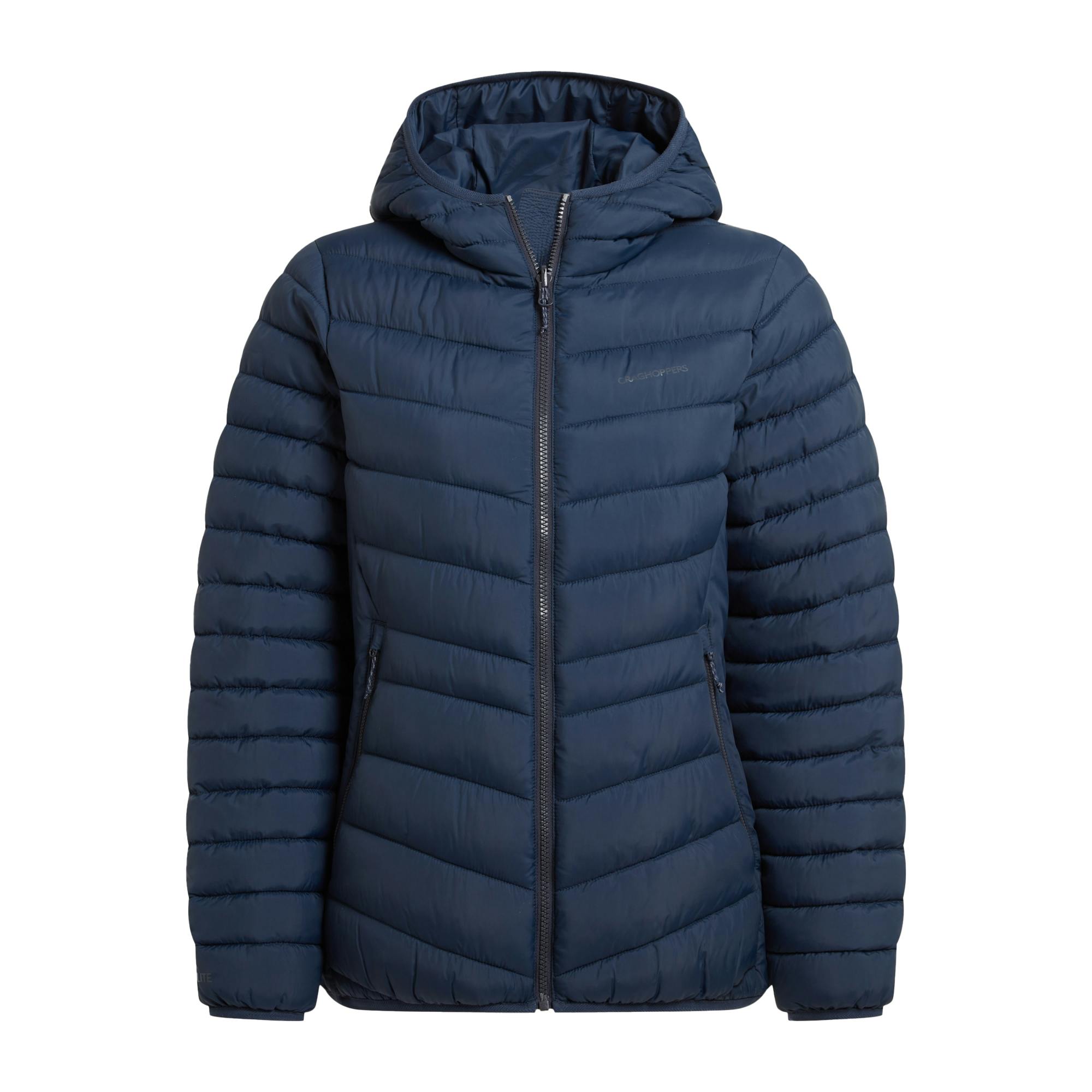 Craghoppers Women's Blue Compresslite Ix Insulated Hooded Jacket - Navy - 16 Uk - Navy - 100% Recycled Polyester