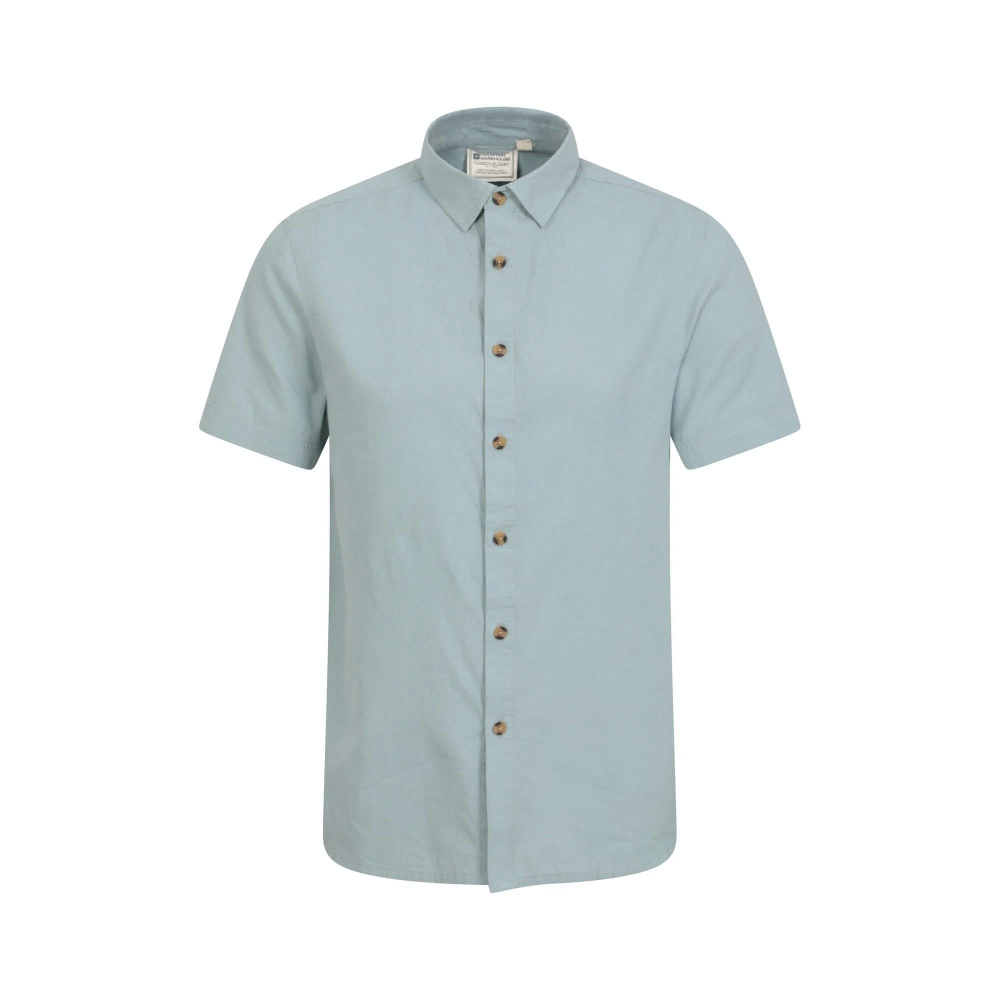 Mountain Warehouse Men's Light/Blue Weekender Shirt - 3XL - 100% Cotton