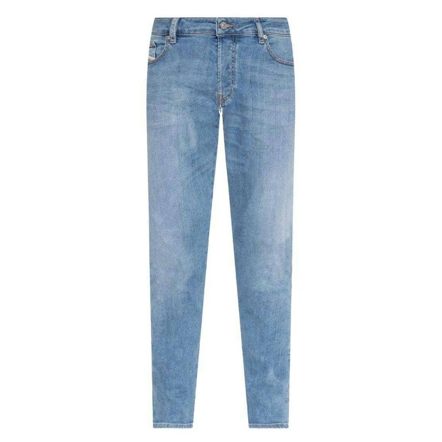 Diesel Men's Light/Blue D-Yennox Tapered Jeans - 33R - 99% Cotton/1% Elastane