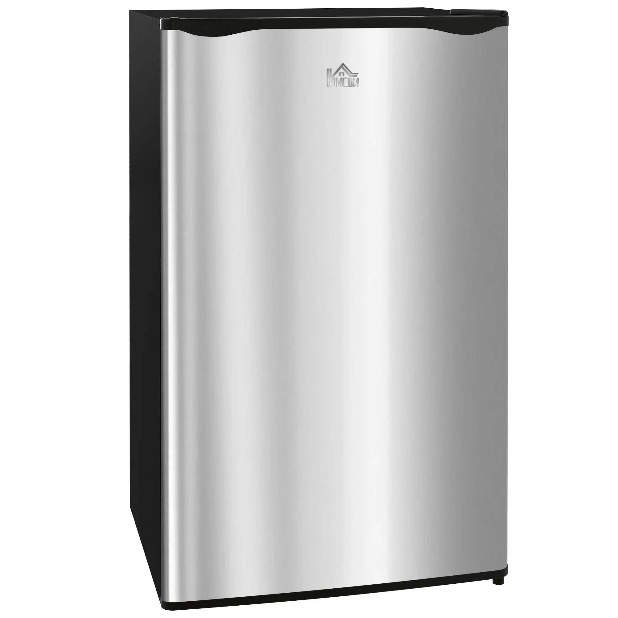 HOMCOM Under Counter Fridge 91L Small Fridge with Chiller Box Silver Tone | Mini Refrigerator, Removable Shelf, Reversible Door, Adjustable Legs - Image 6