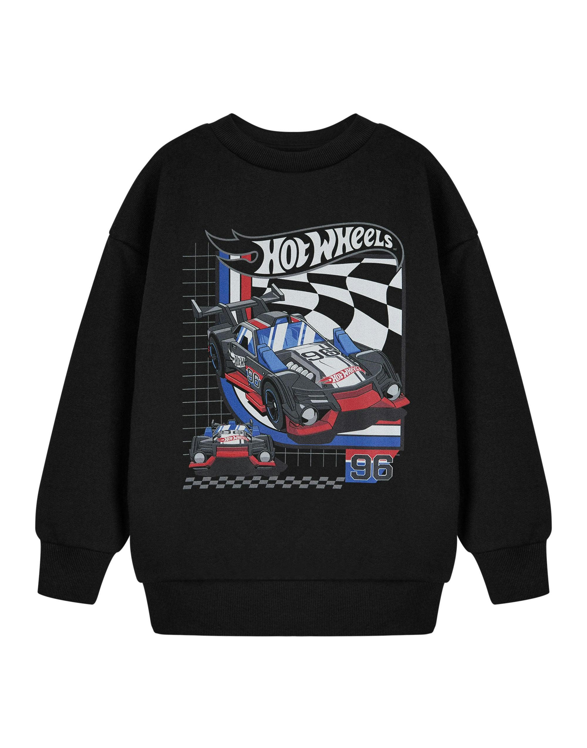 Vanilla Underground Boys Black Hot Wheels 96 Sweatshirt - 11-12 Years
