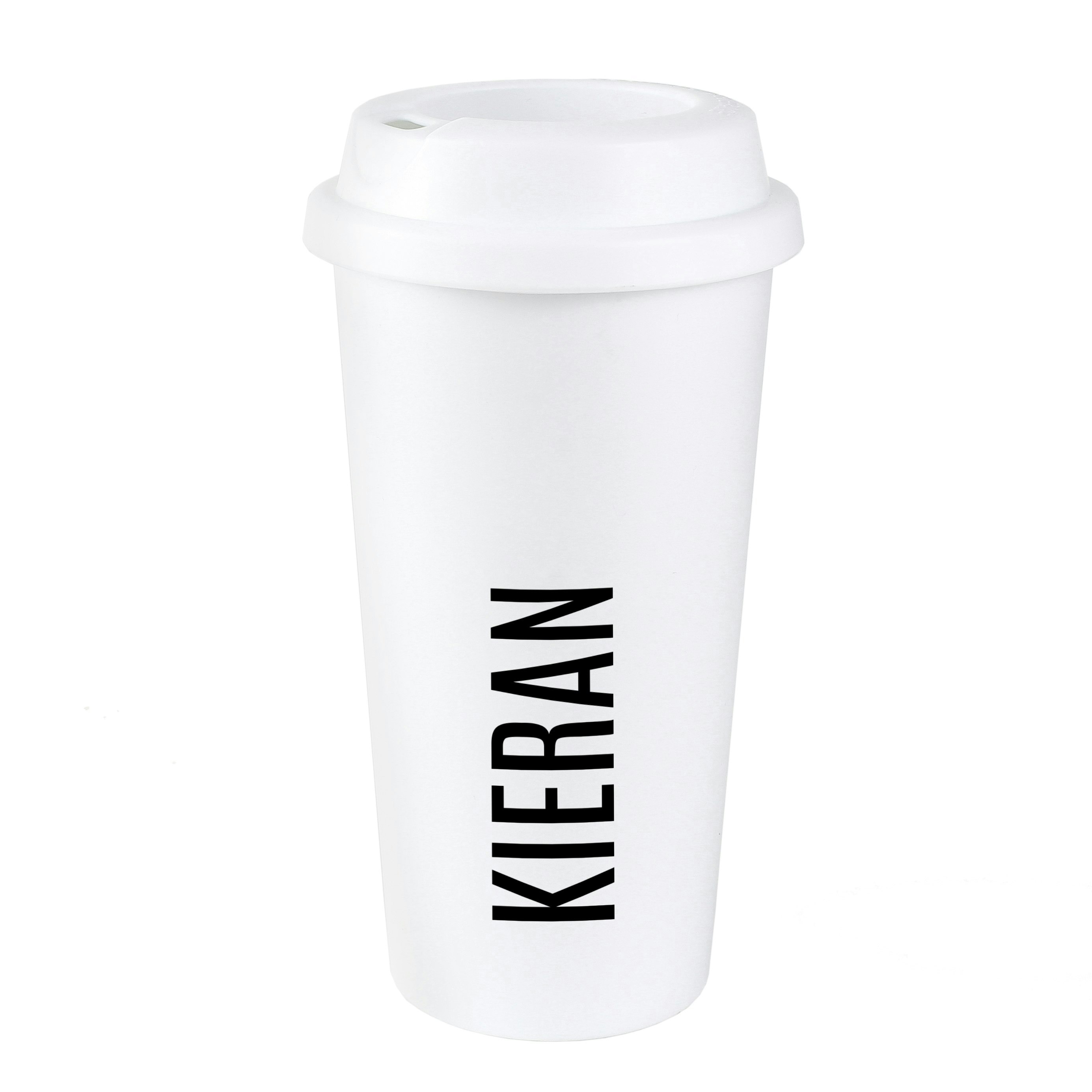 Rackhams Personalised Name Insulated Reusable Eco Travel Cup
