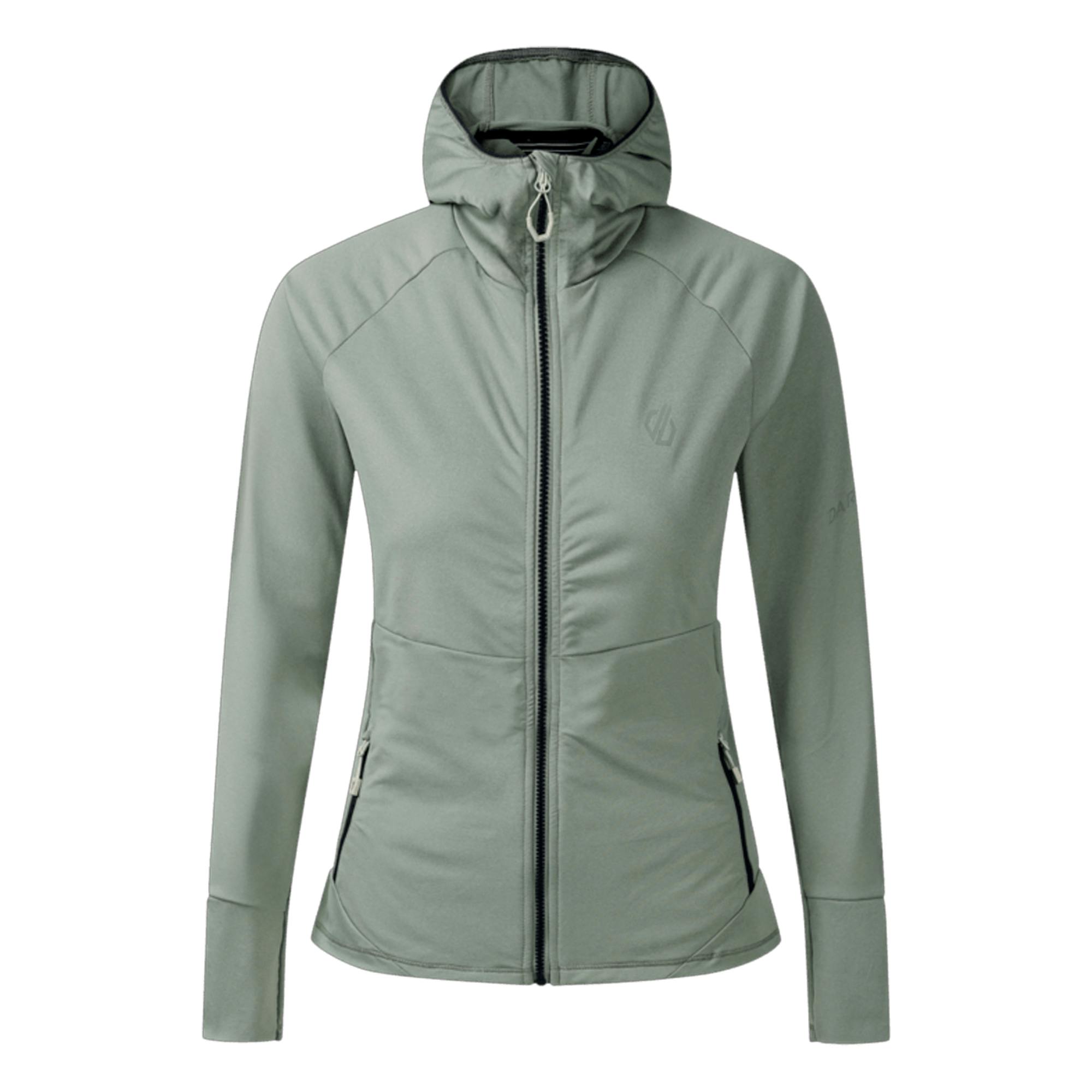 Dare 2B Women's Green Nomadic Stretch Midlayer - Glacier - 20 Uk - Glacier - 92% Recycled Polyester/8% Elastane