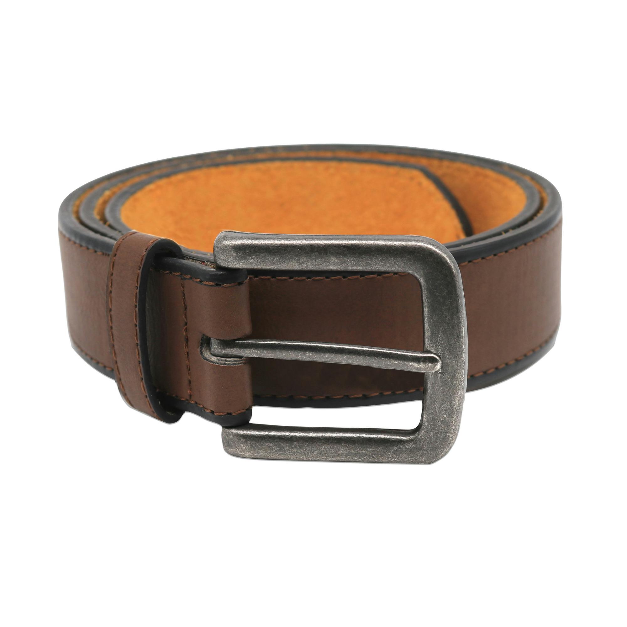 Duke Brown D555 Avant Burnished Bonded Leather Belt - 56 - 100% Leather