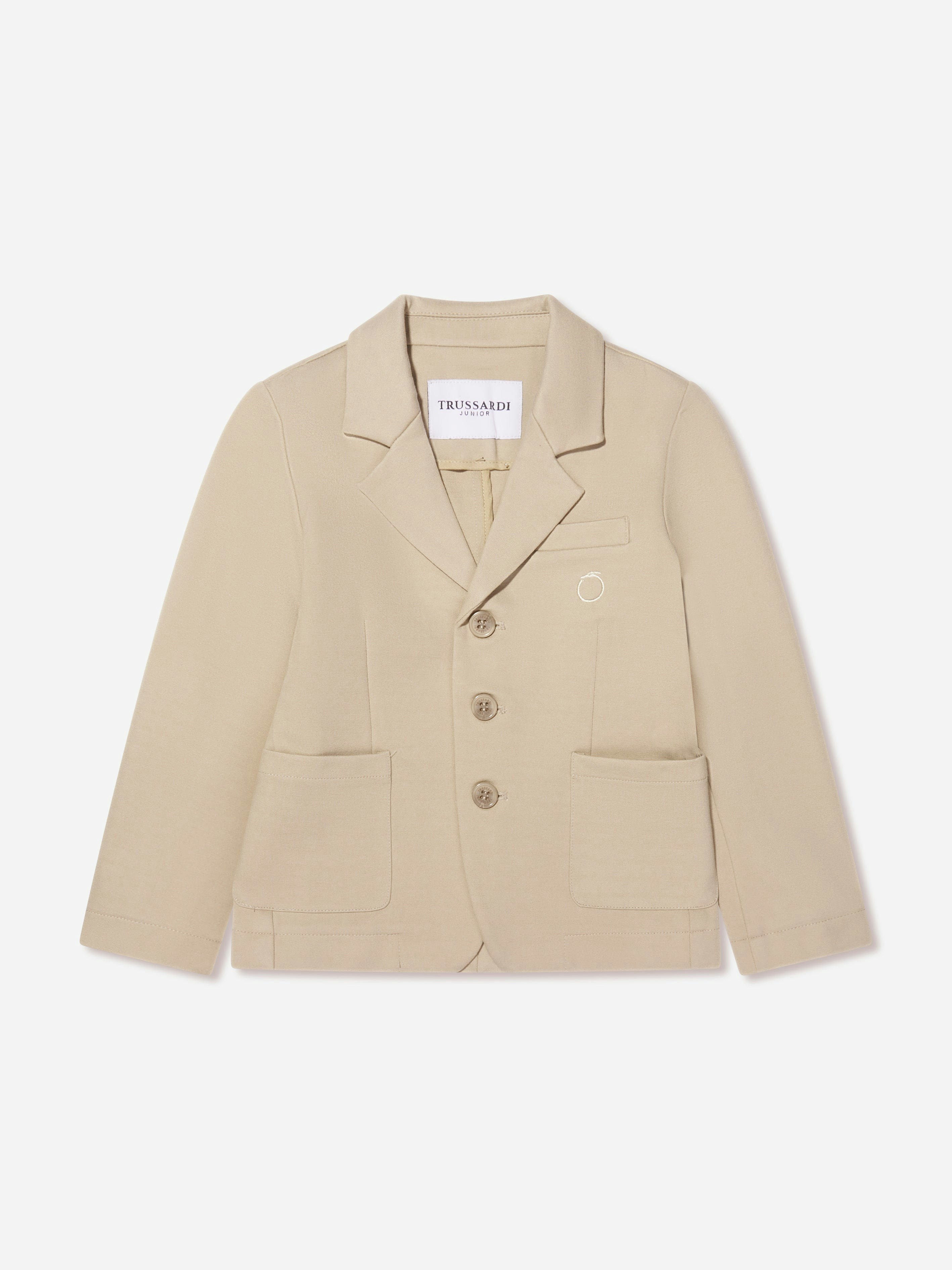 Trussardi Boys Beige Theoden Jacket In - 14 Yrs