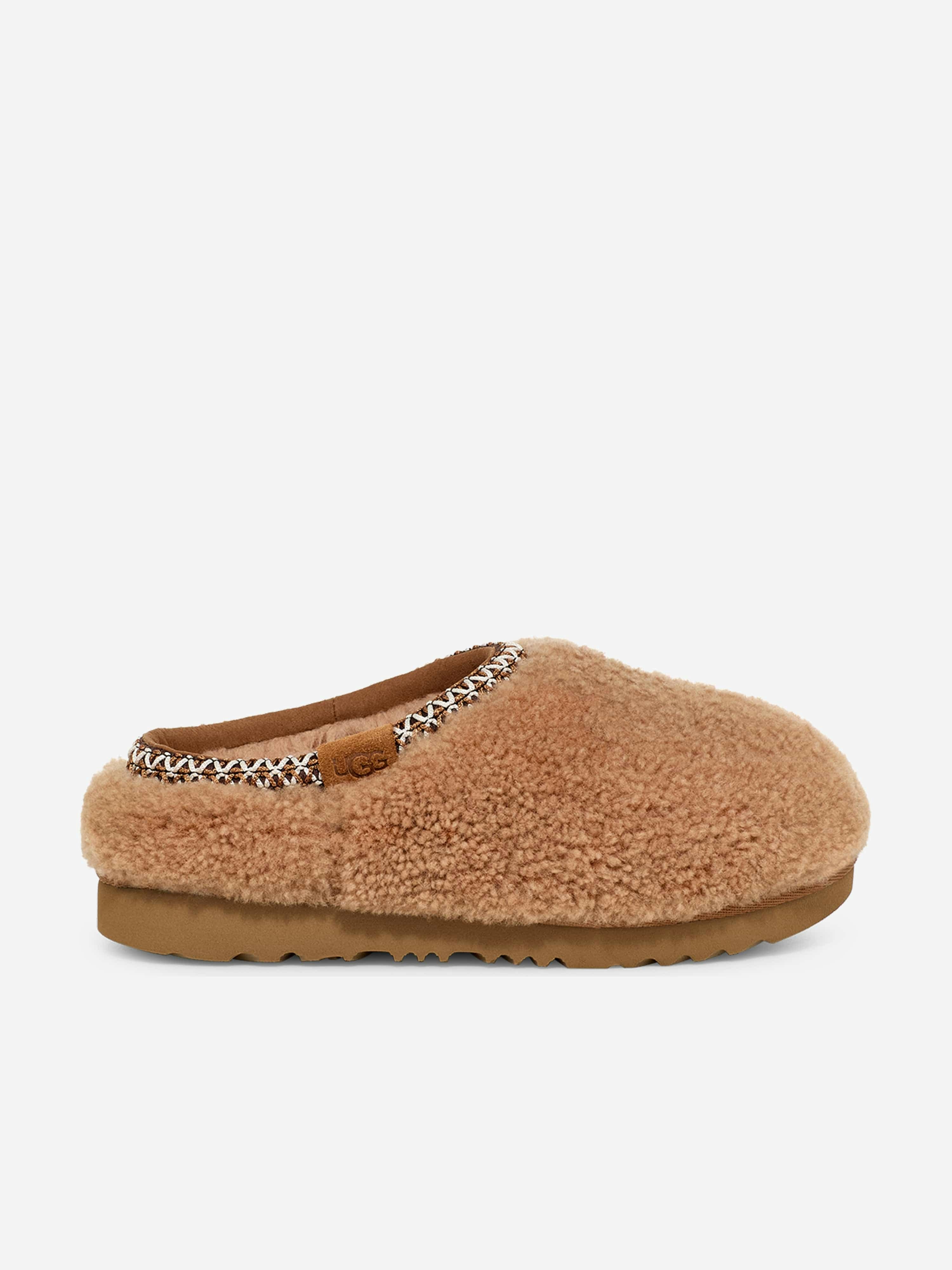 Ugg Girls Brown Tasman Maxi Curly Slippers In - Eu 27.5 Uk 9 Us 10