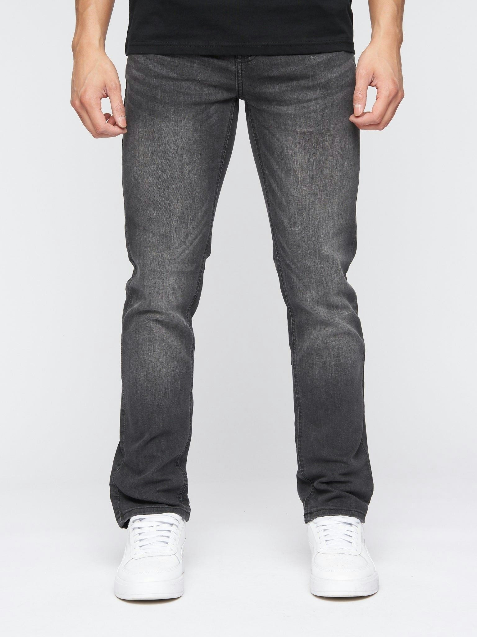 Crosshatch Men's Grey Svelte Slim Fit Stretch Jeans Wash - W30 L30