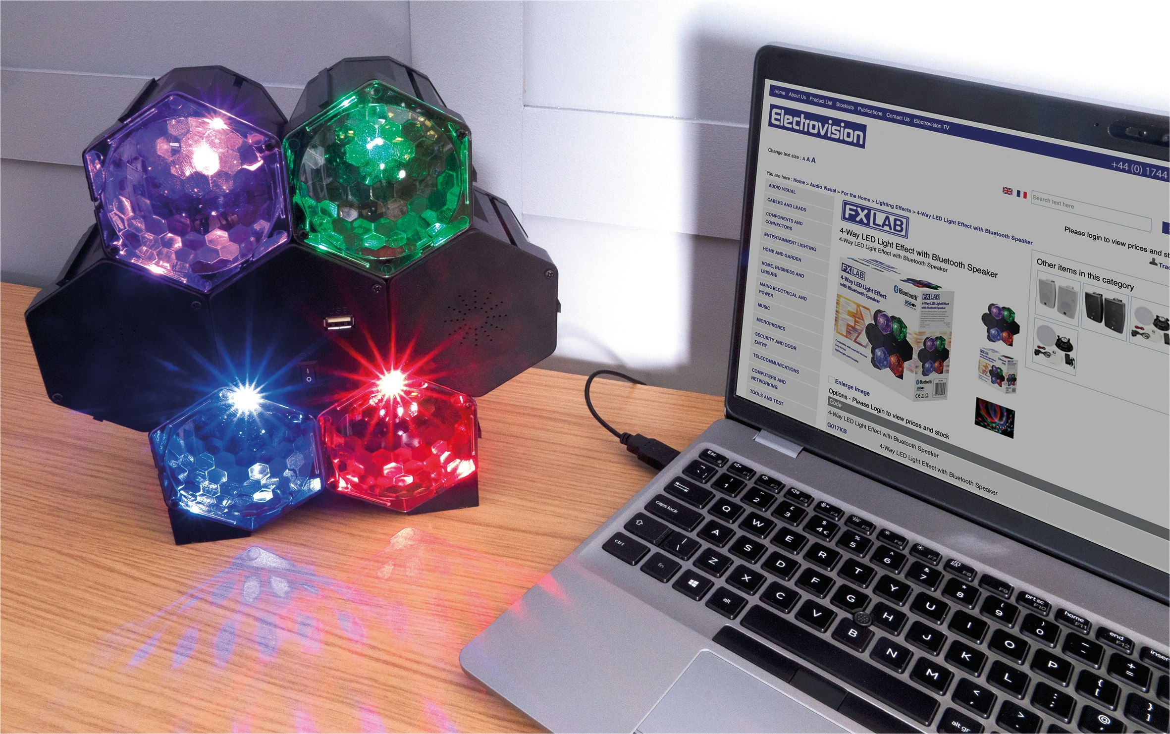 Fx Lab Light Fxlab 4-Way Led Effect With Bluetooth Speaker