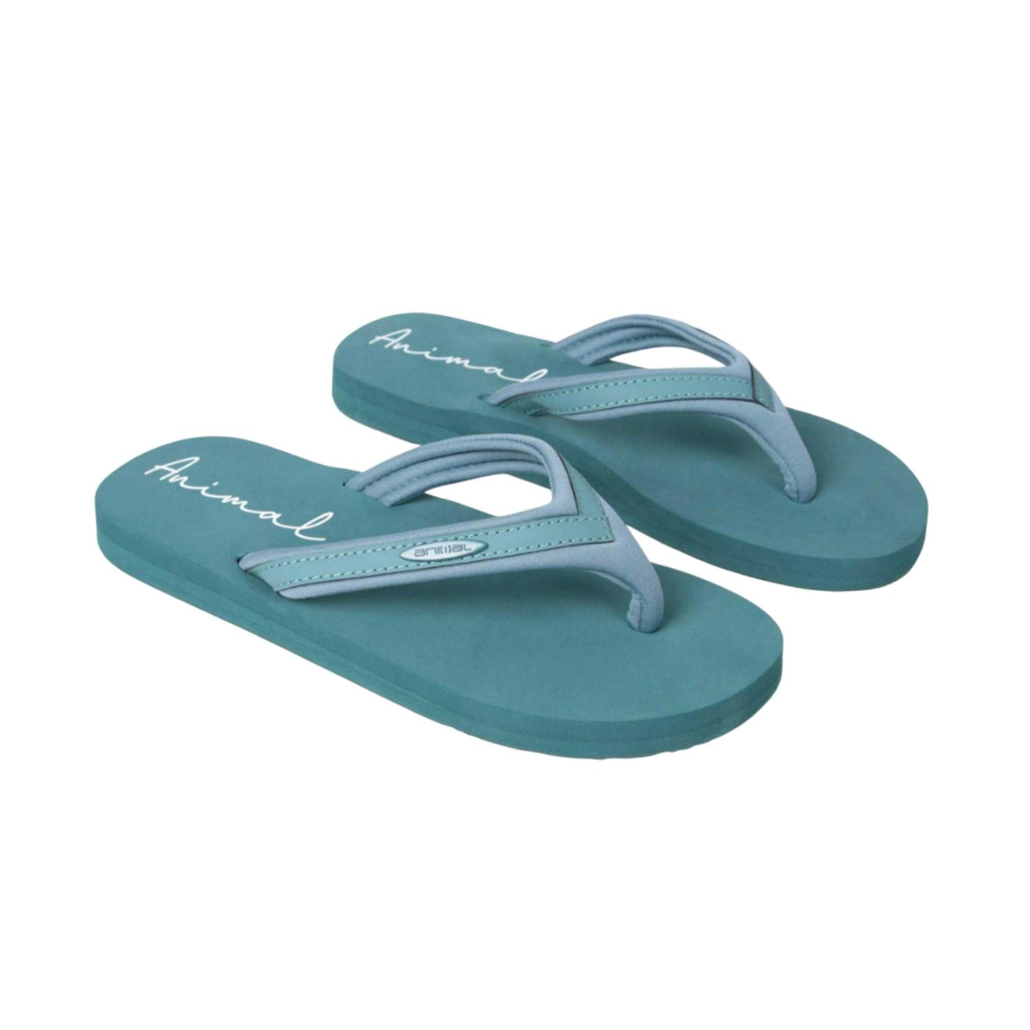 Animal Women's Green Swish Recycled Flip Flops - Pale - 8 Uk - Pale - 100% Mixed