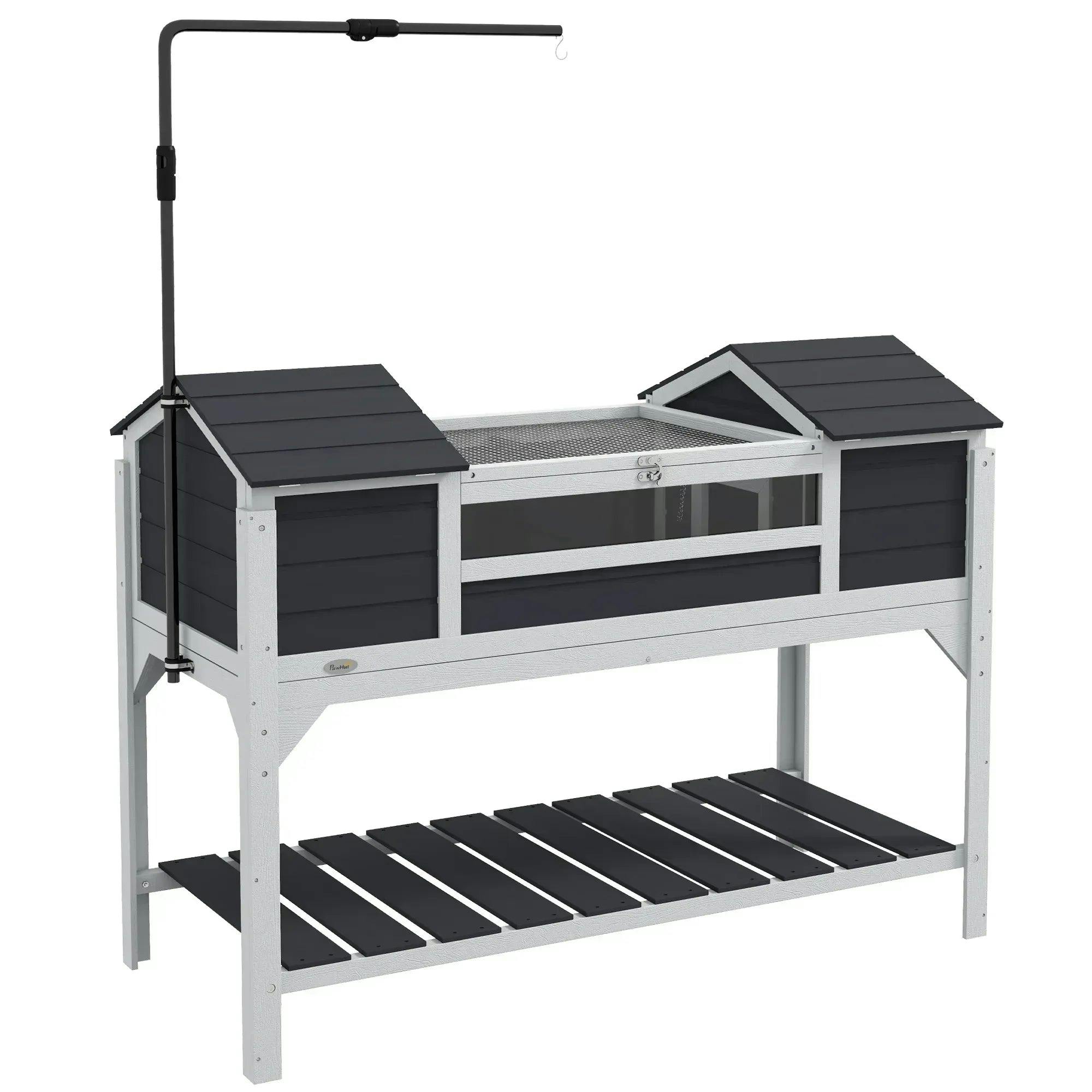 Tortoise House With Adjustable Lamp Holder Openable Lid Dual Main Houses - Image 4